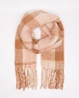 Beige-roze sjaal met ruiten - null - Pieces