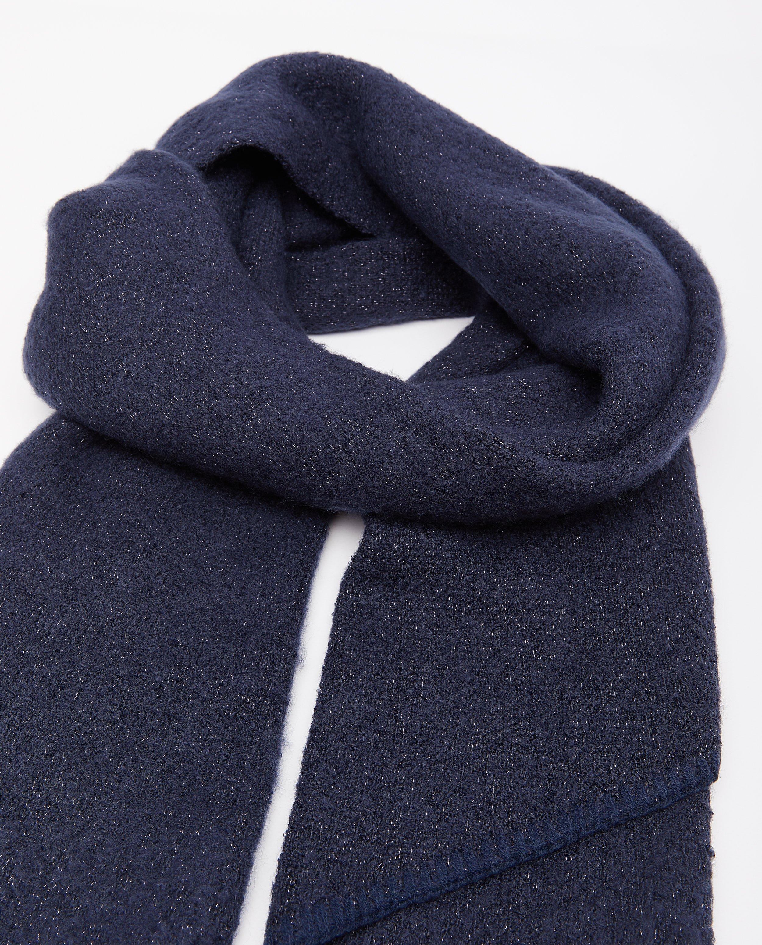 Donkerblauwe sjaal met glitters - Product Detail - donkerblauw - afbeelding nummer 2