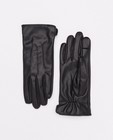 Zwarte faux leather handschoenen - null - Pieces