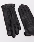 Breigoed - Zwarte faux leather handschoenen