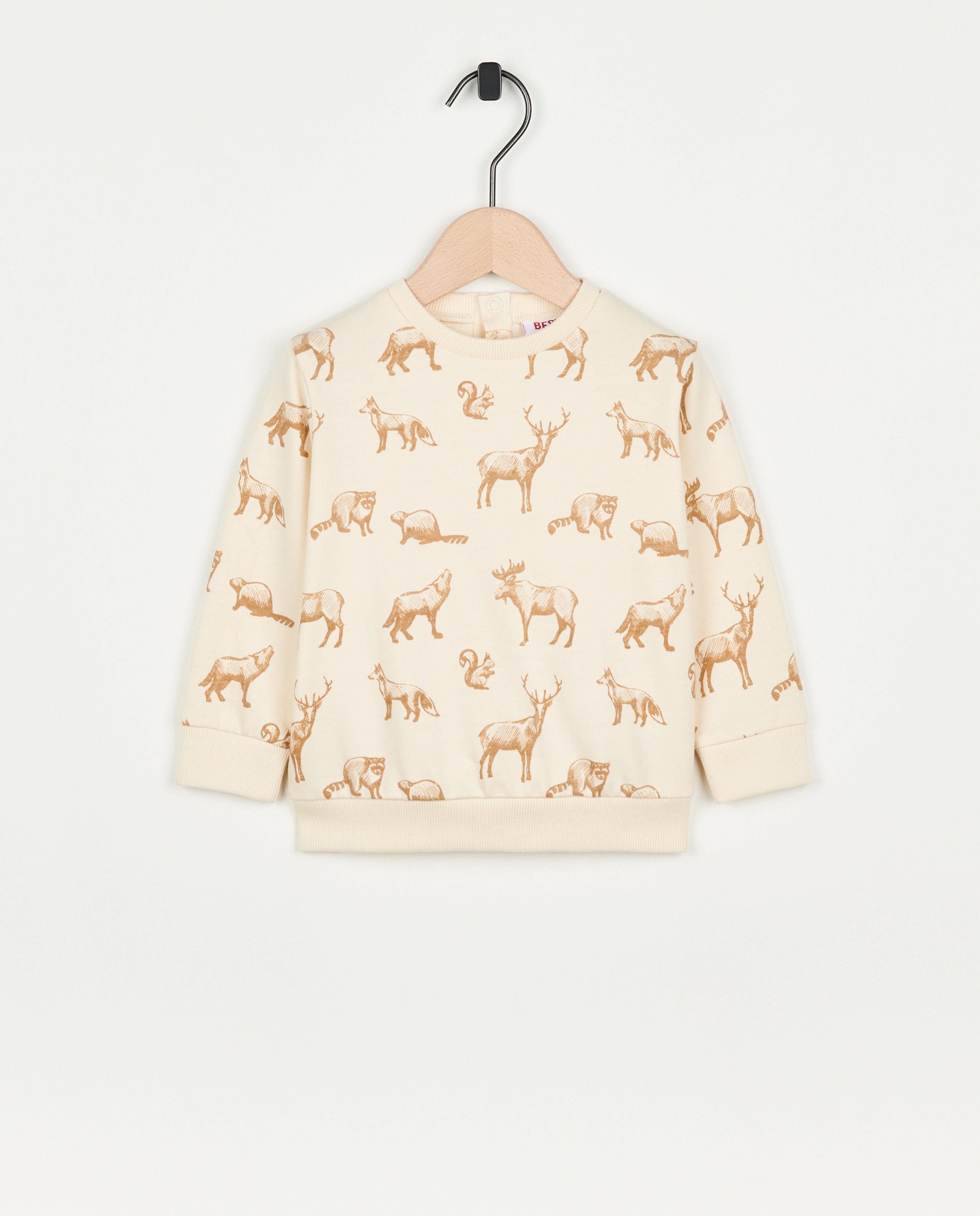 Beige sweater met print - null - Besties