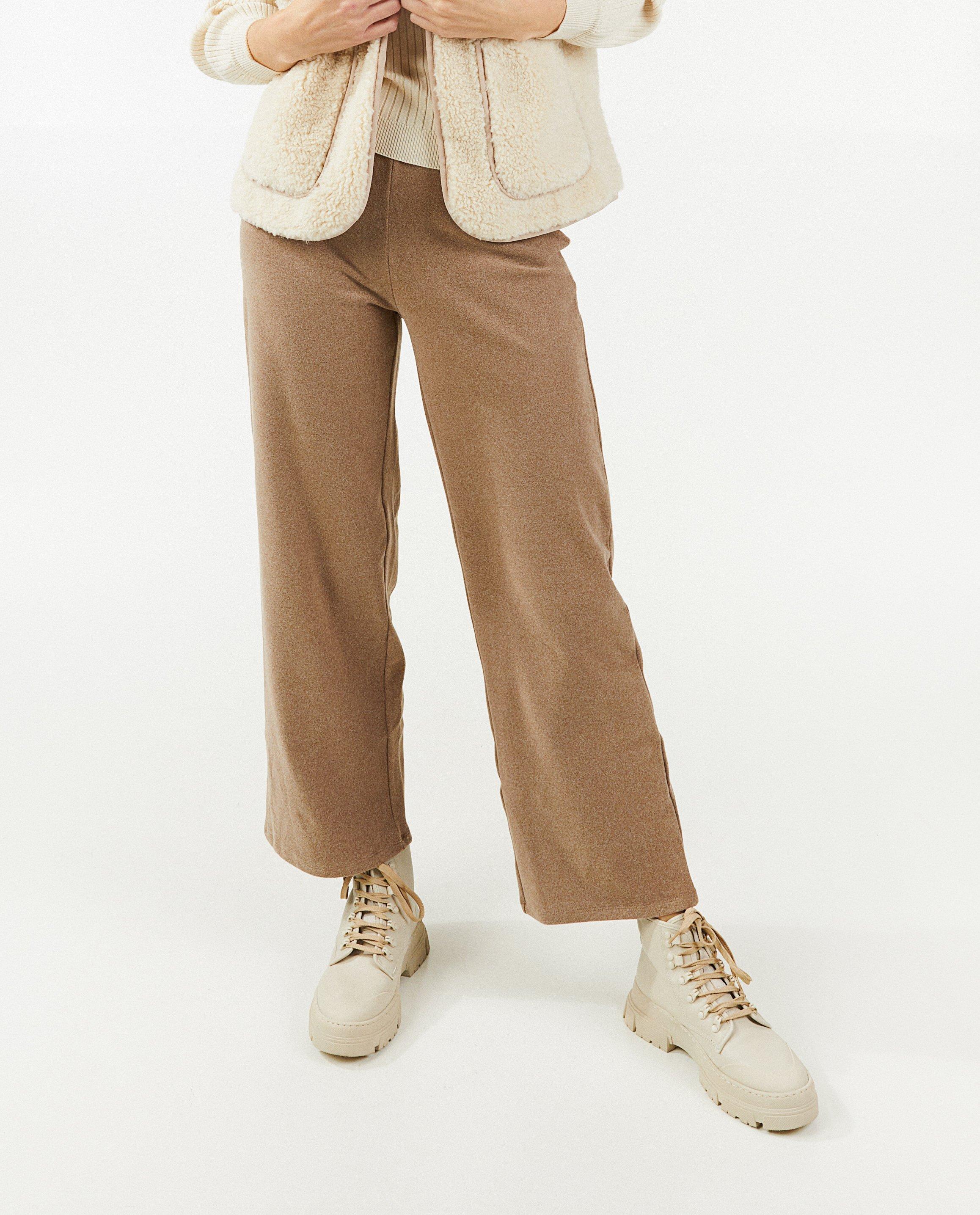Pantalons - Pantalon doux, coupe à jambes larges