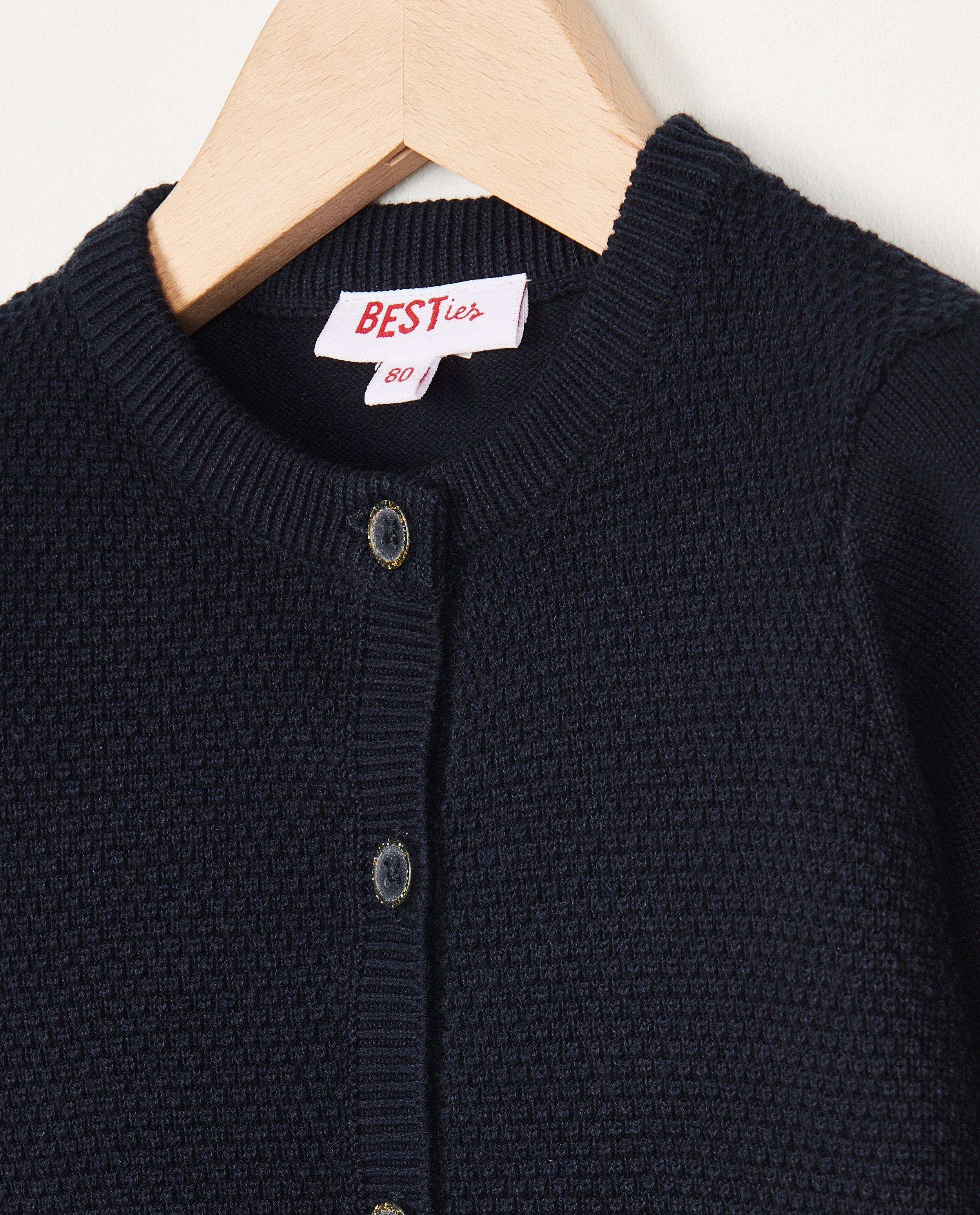 Cardigan - Kakigroene cardigan met structuur
