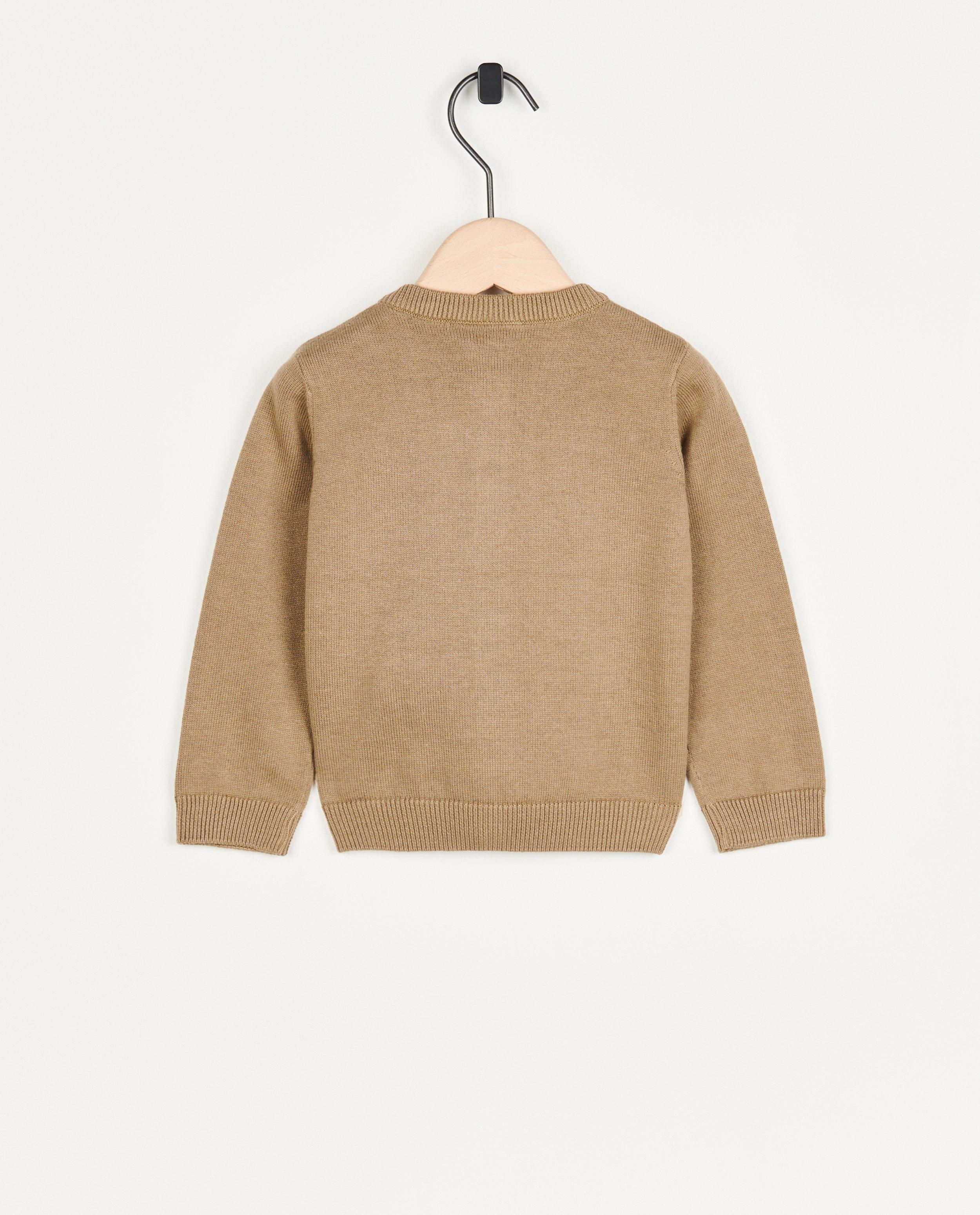 Cardigan - Kakigroene cardigan met structuur
