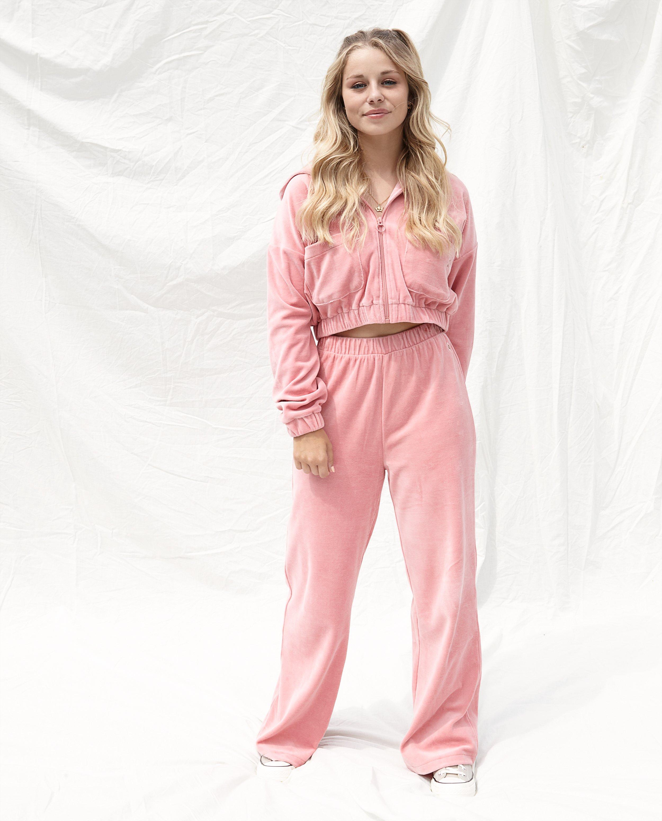 Gilet molletonné rose en velours - null - Steffi Mercie