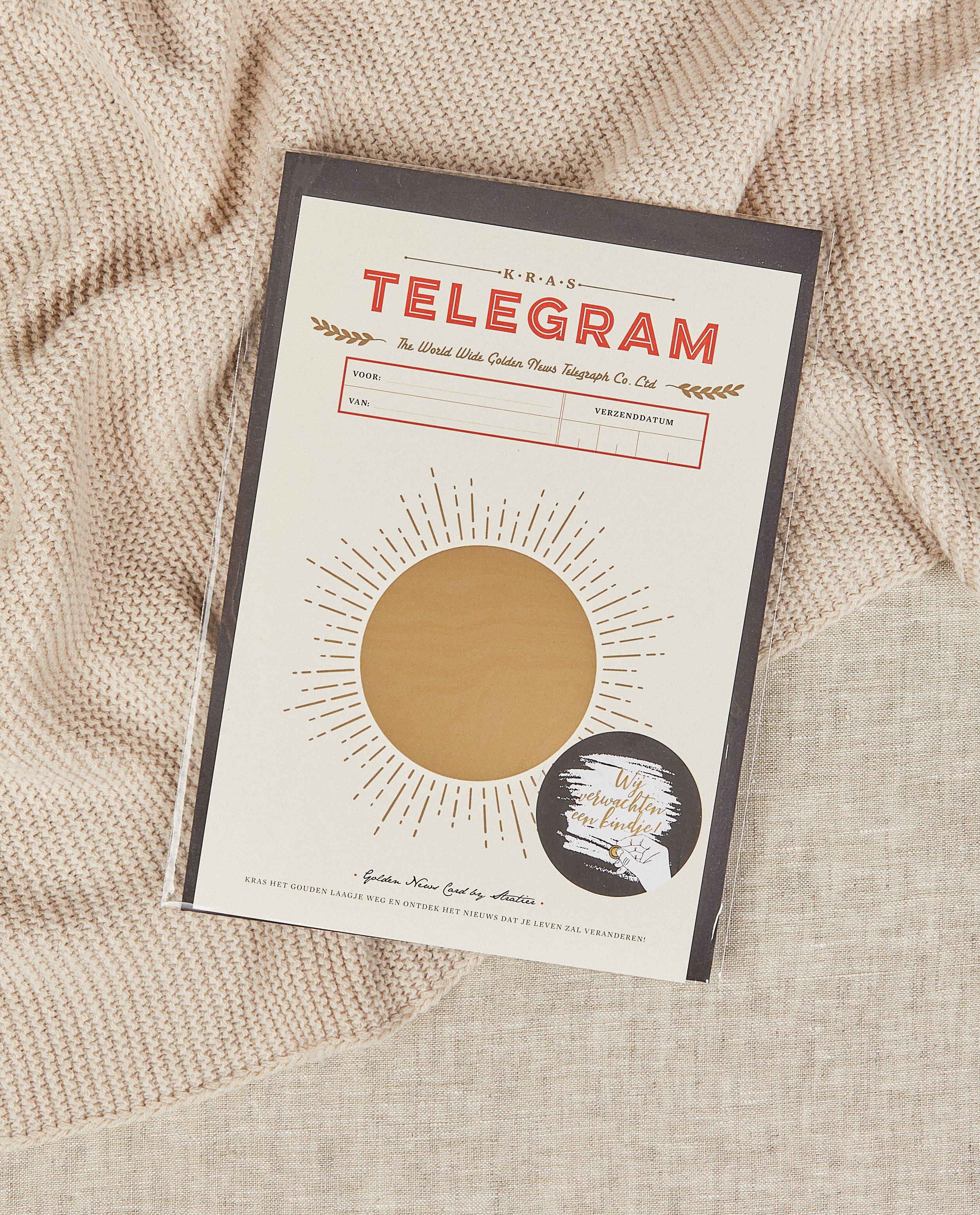 Cadeaux - Télégramme à gratter Stratier - marraine