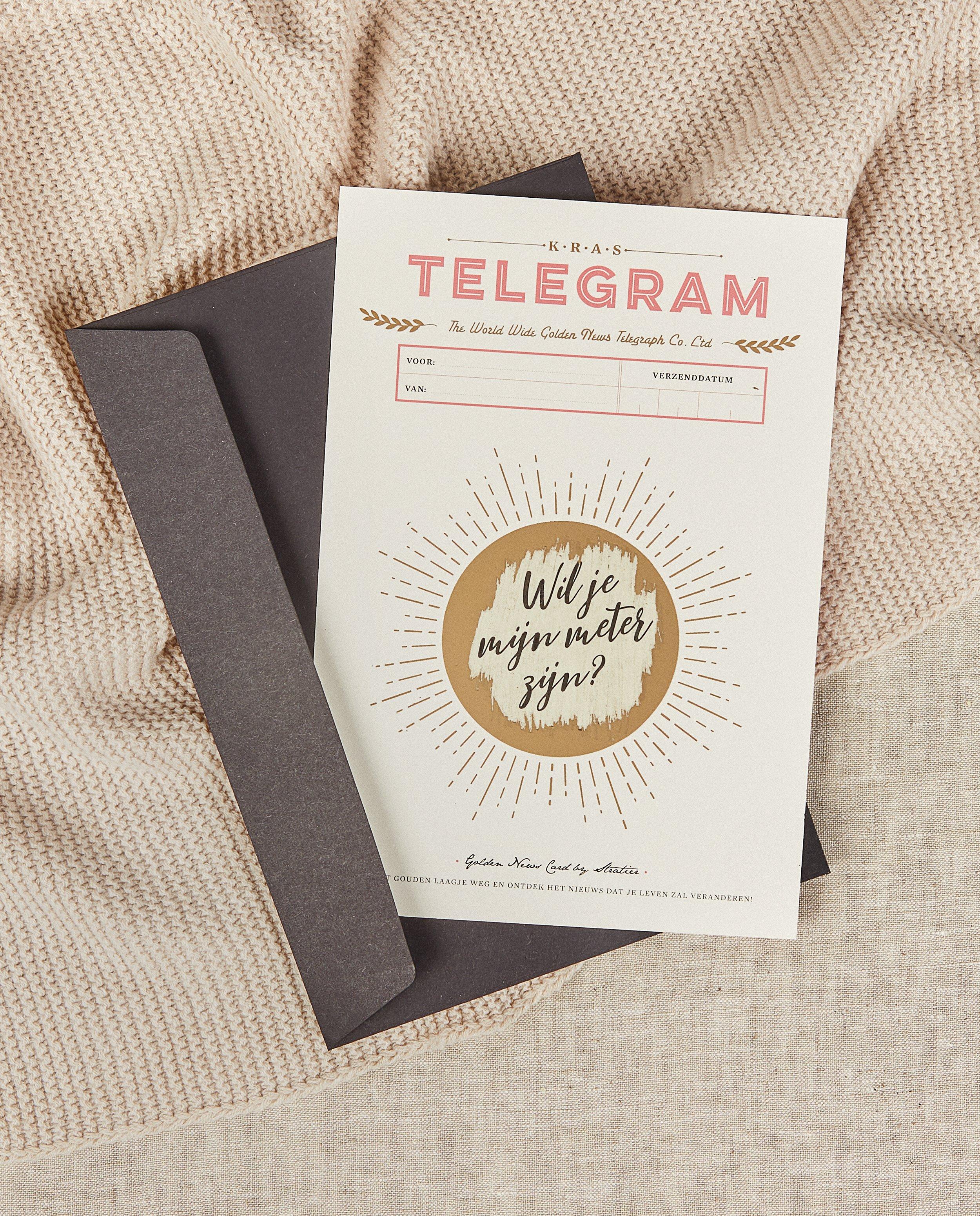 Télégramme à gratter Stratier - marraine - null - Stratier