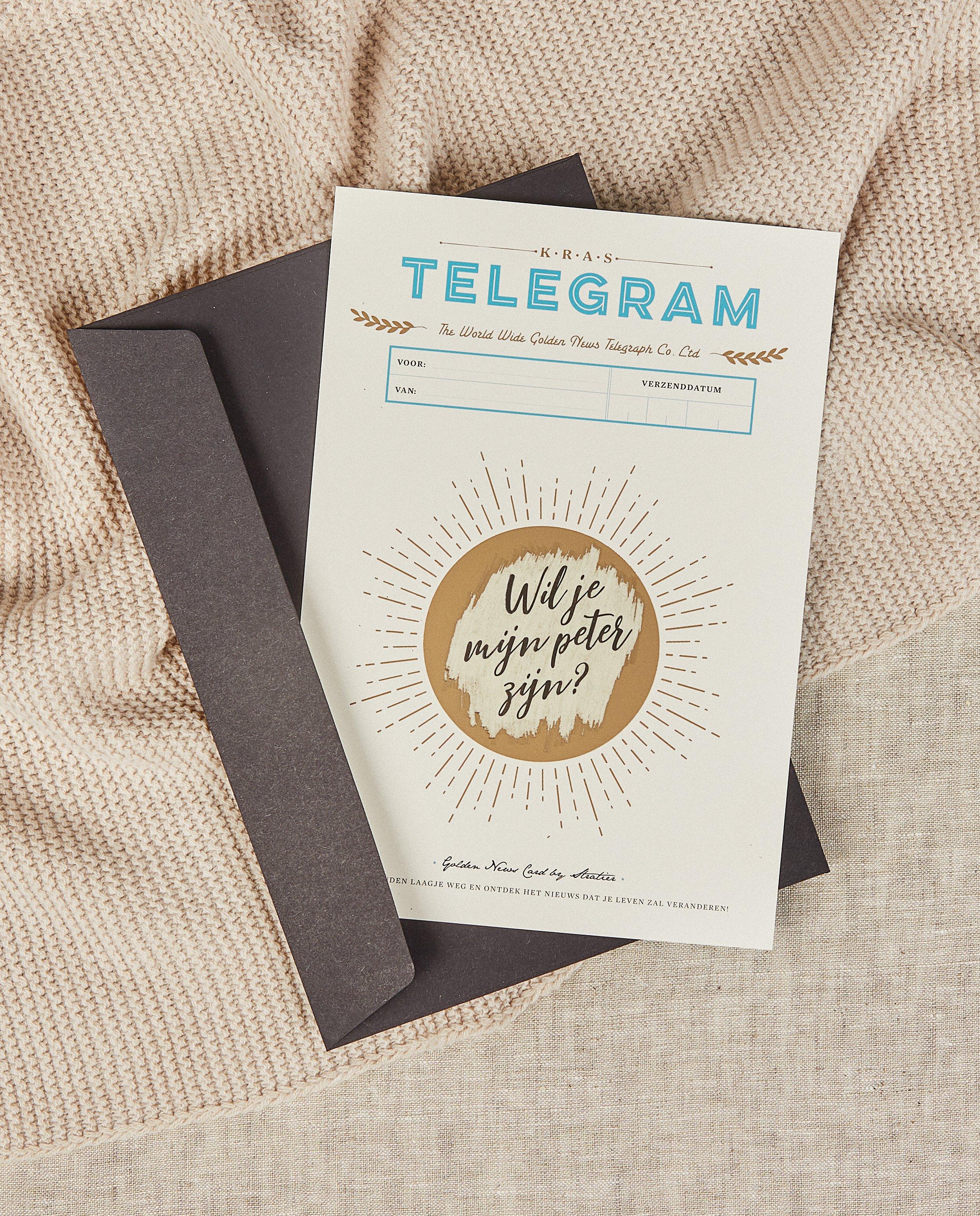 Télégramme à gratter Stratier - marraine - null - Stratier