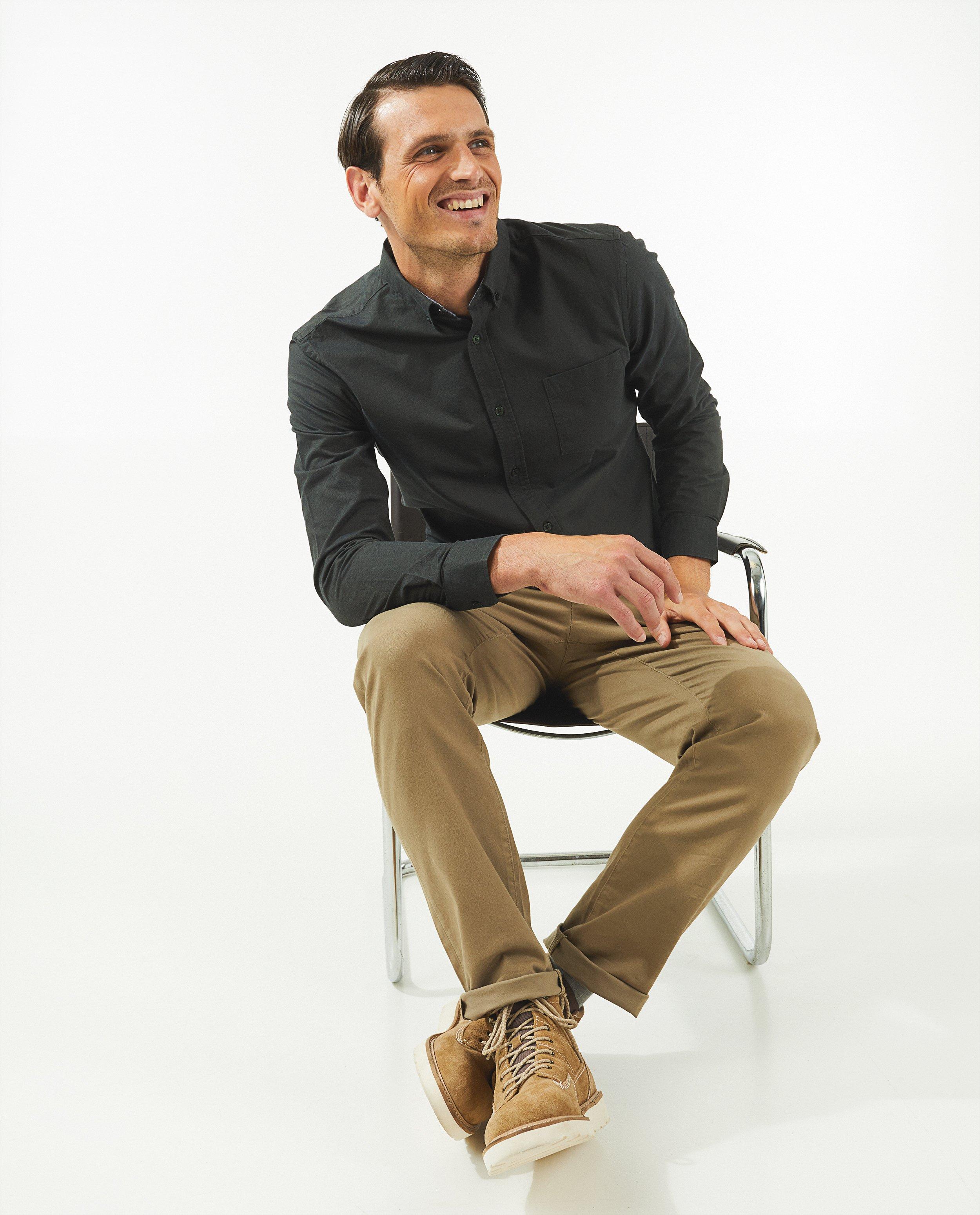 Broeken - Bruine chino met slim fit Matthew