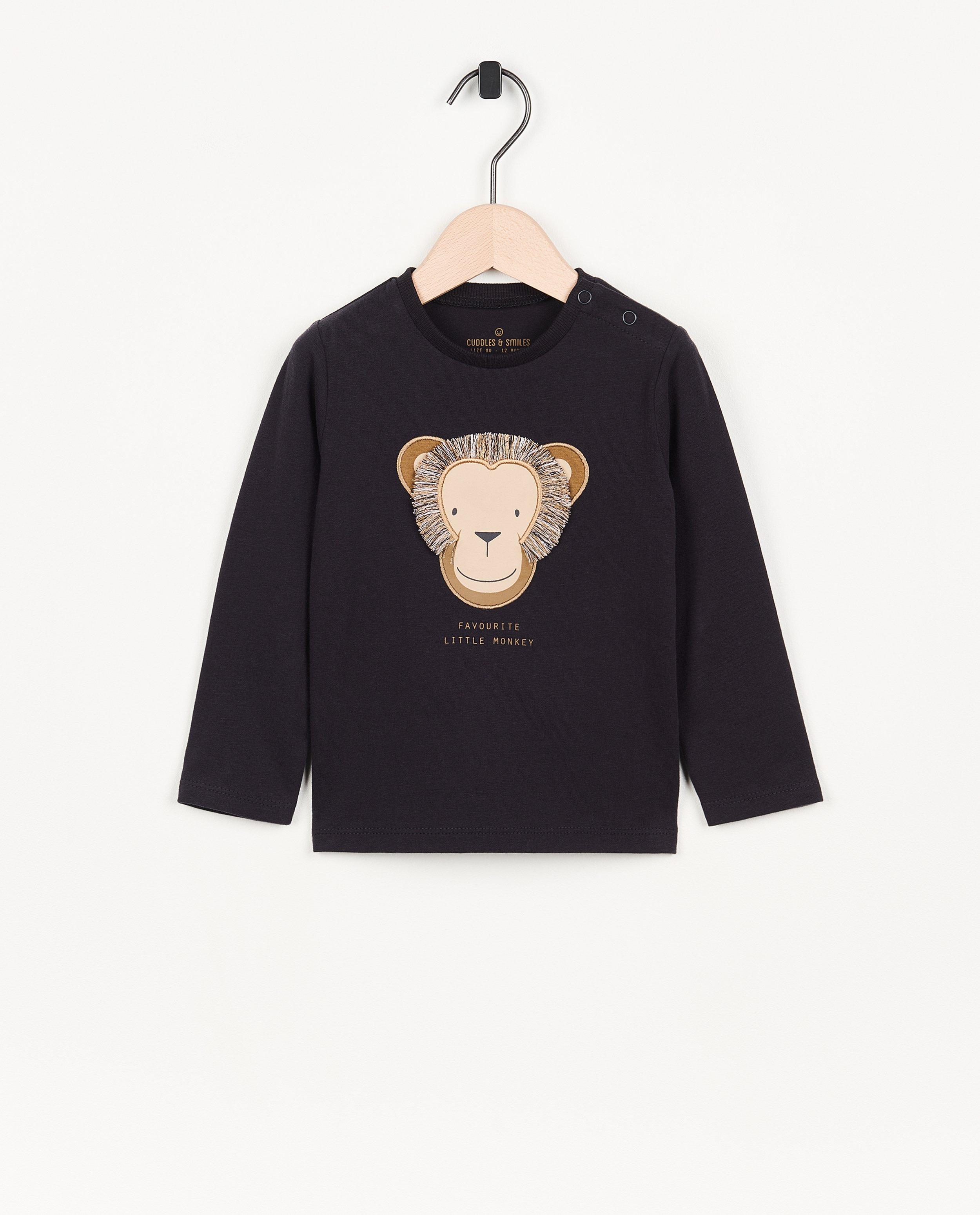 Longsleeve met aapje - null - Cuddles and Smiles