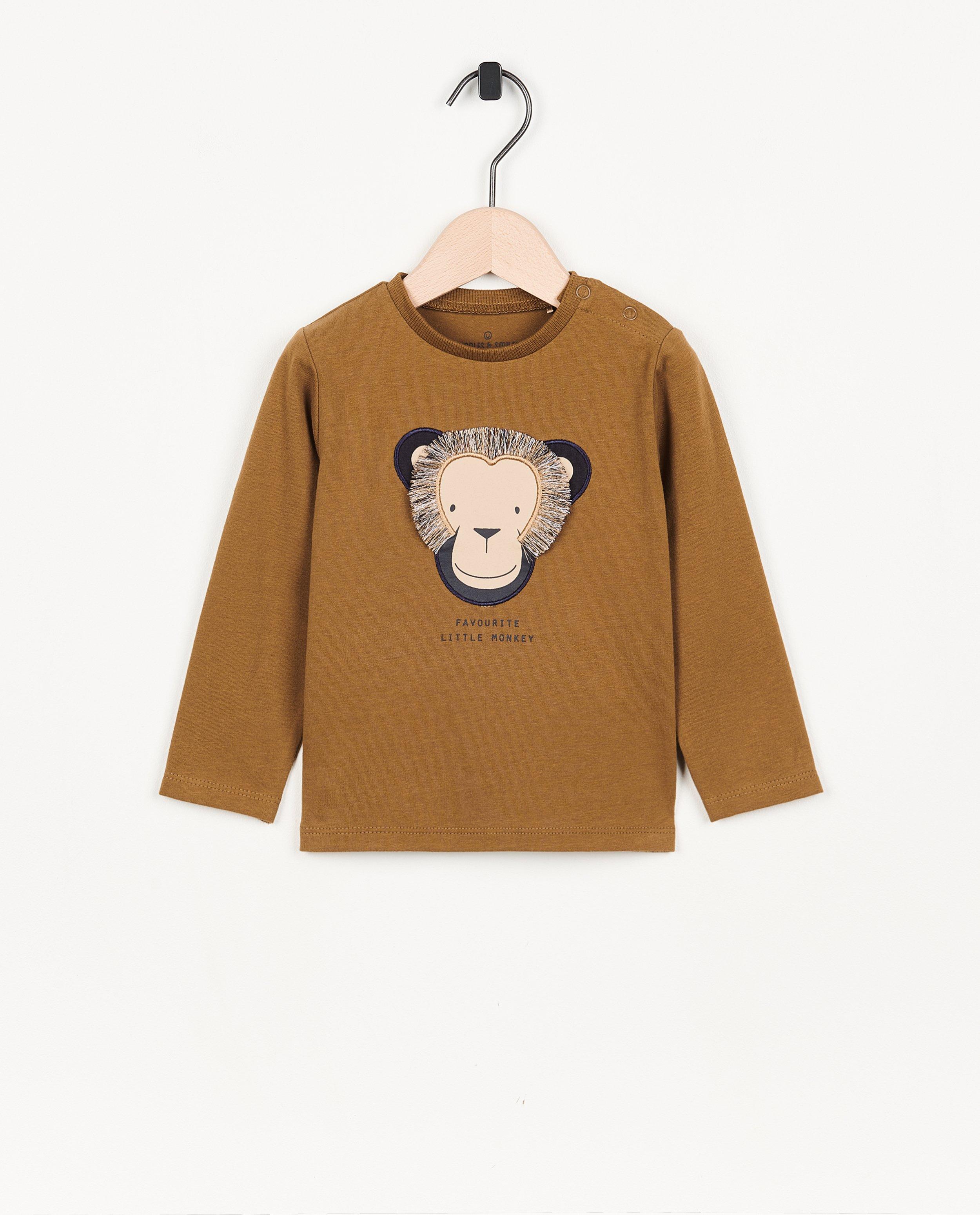 Longsleeve met aapje - null - Cuddles and Smiles