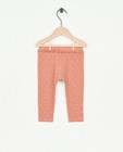 Leggings - Pantalon rose-brun à imprimé