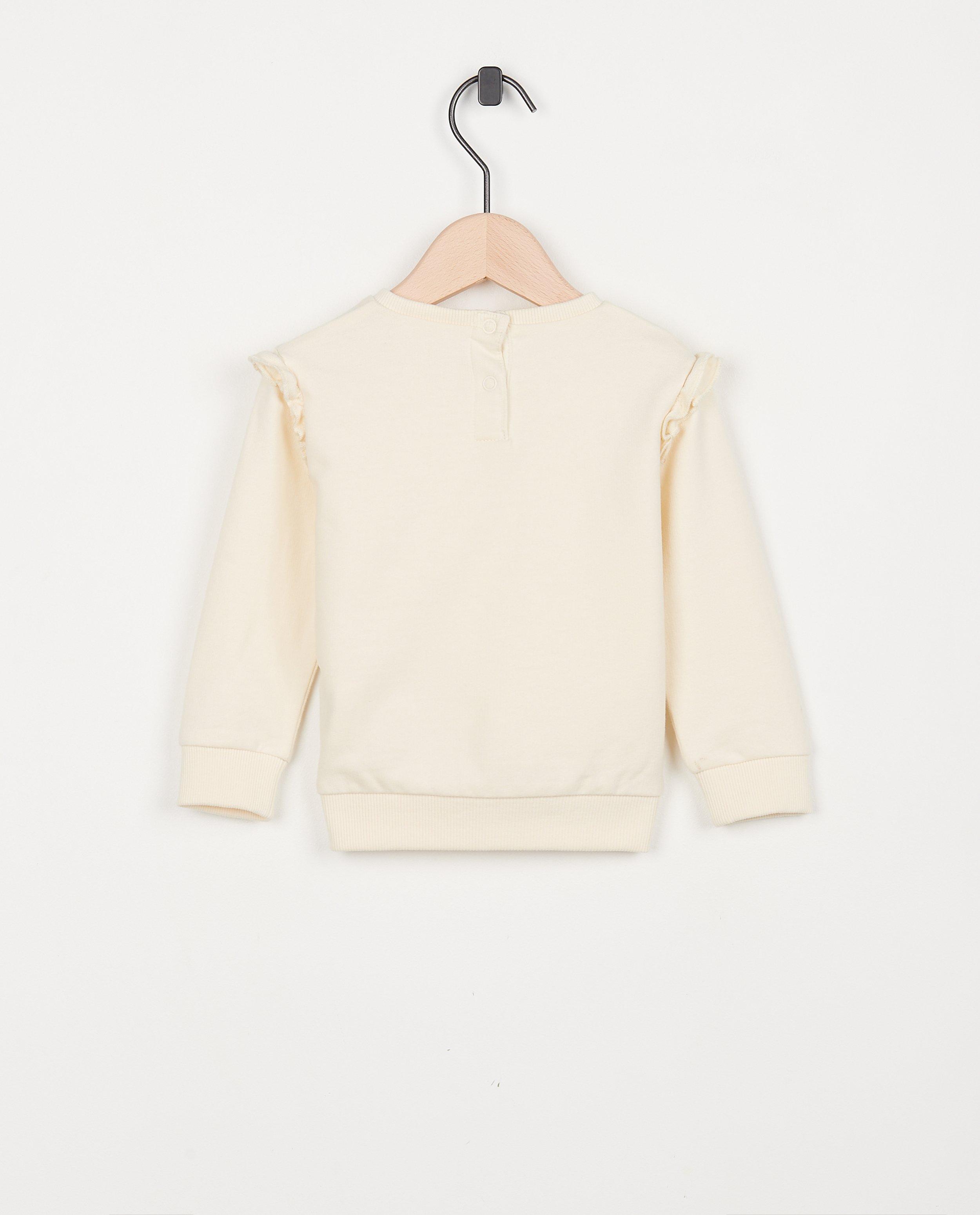 Sweaters - Ecru sweater met ruches