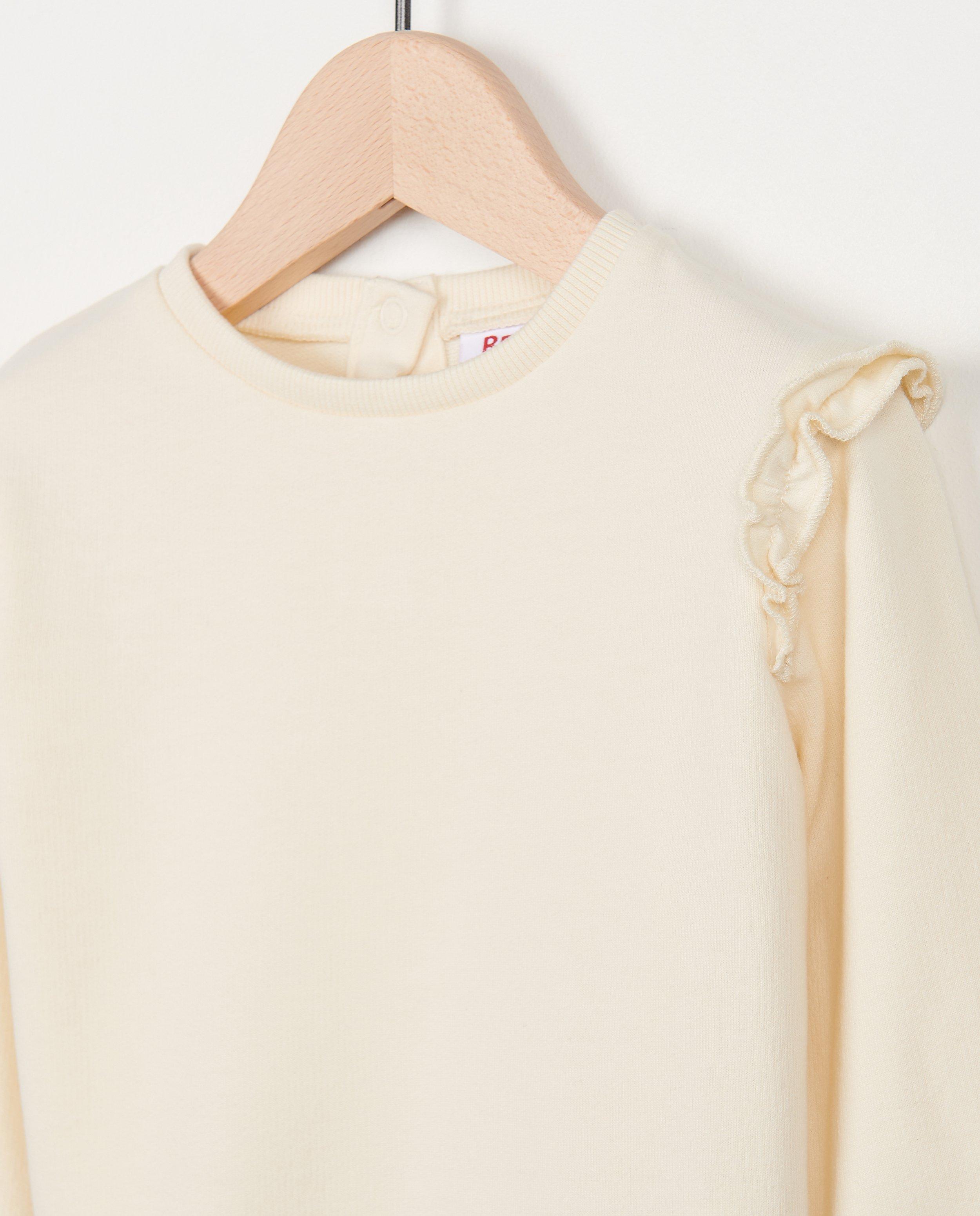 Sweaters - Ecru sweater met ruches