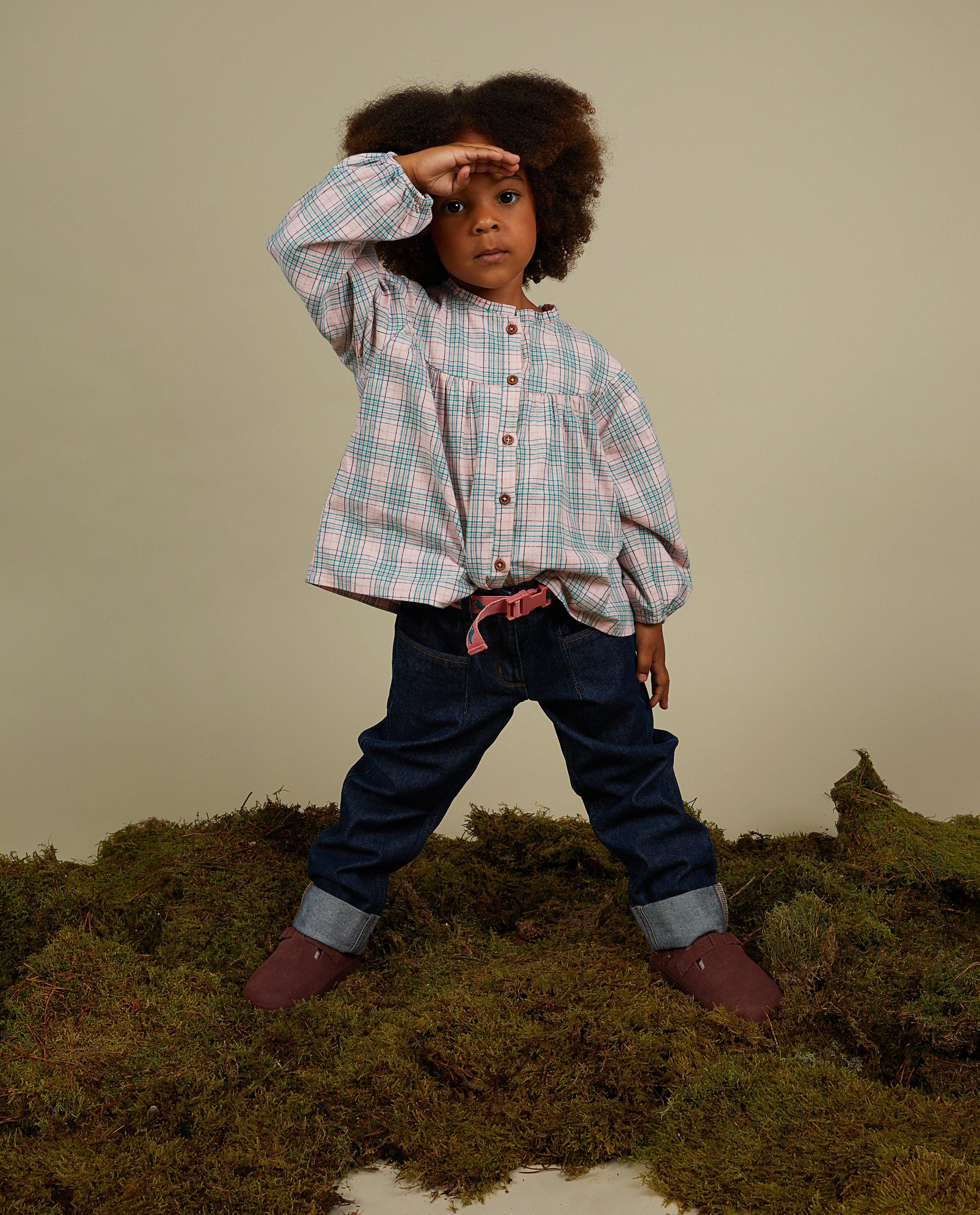 Hemden - Roze blouse met ruitpatroon