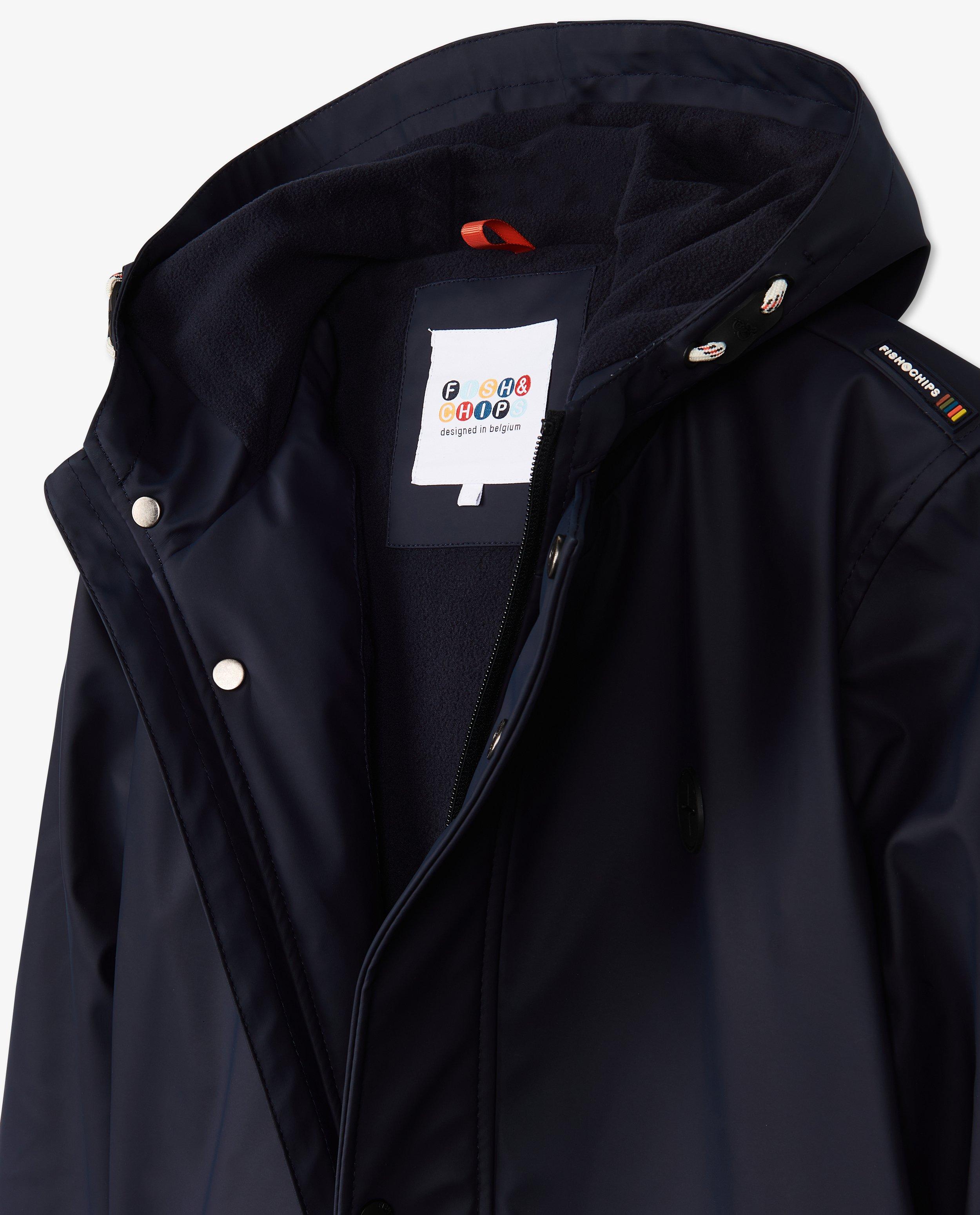 Trench-coats - Imperméable bleu foncé à capuchon, 7-14 ans