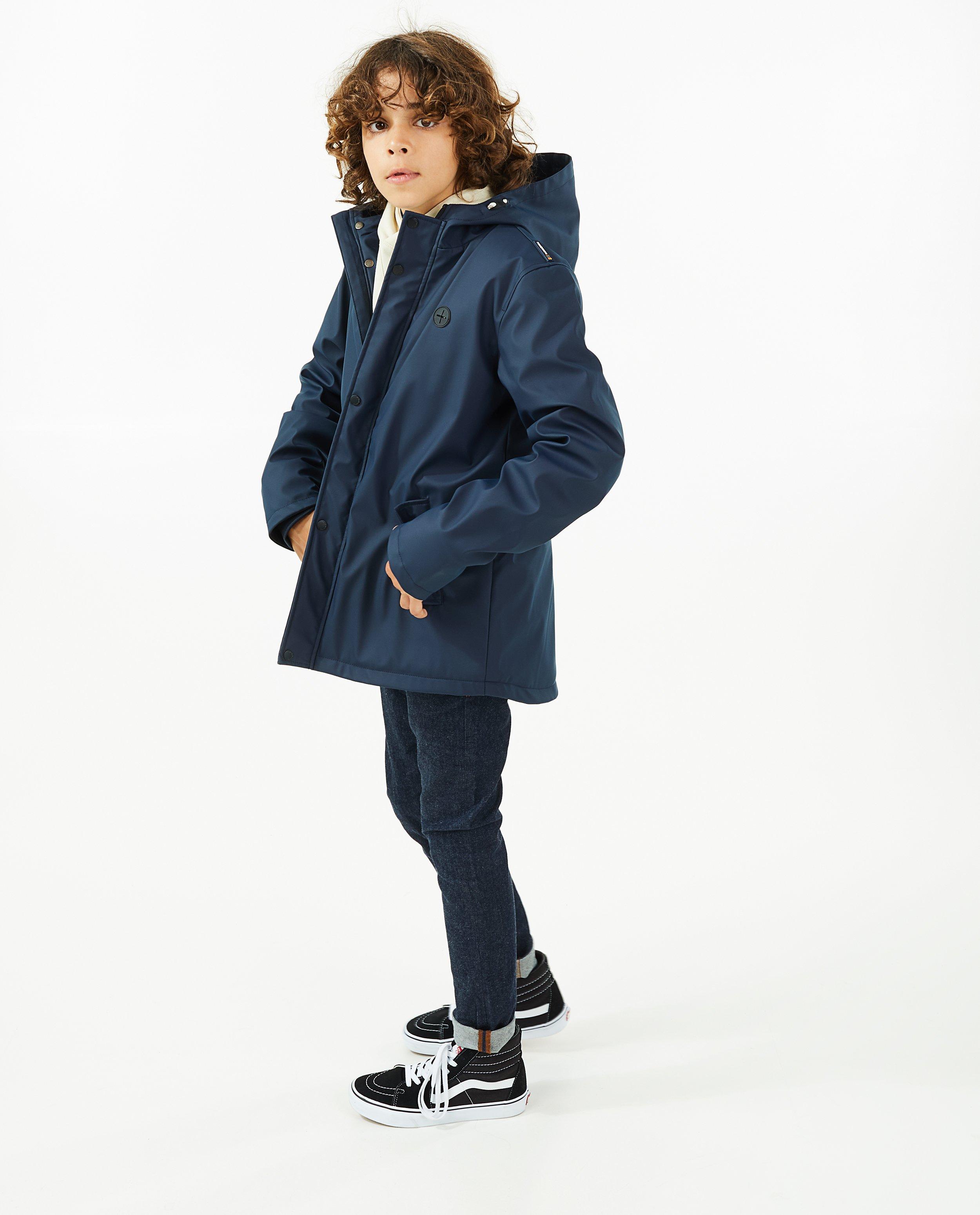 Imperméable bleu foncé à capuchon, 7-14 ans - null - Fish & Chips