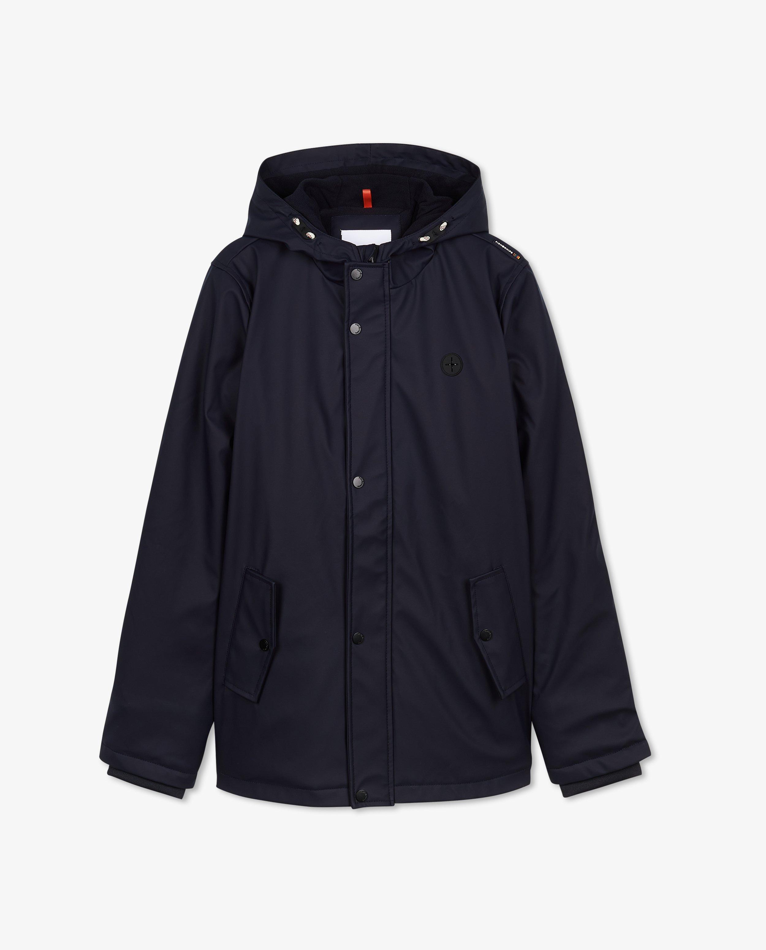 Trenchcoats - Donkerblauwe regenjas met kap, 7-14 jaar