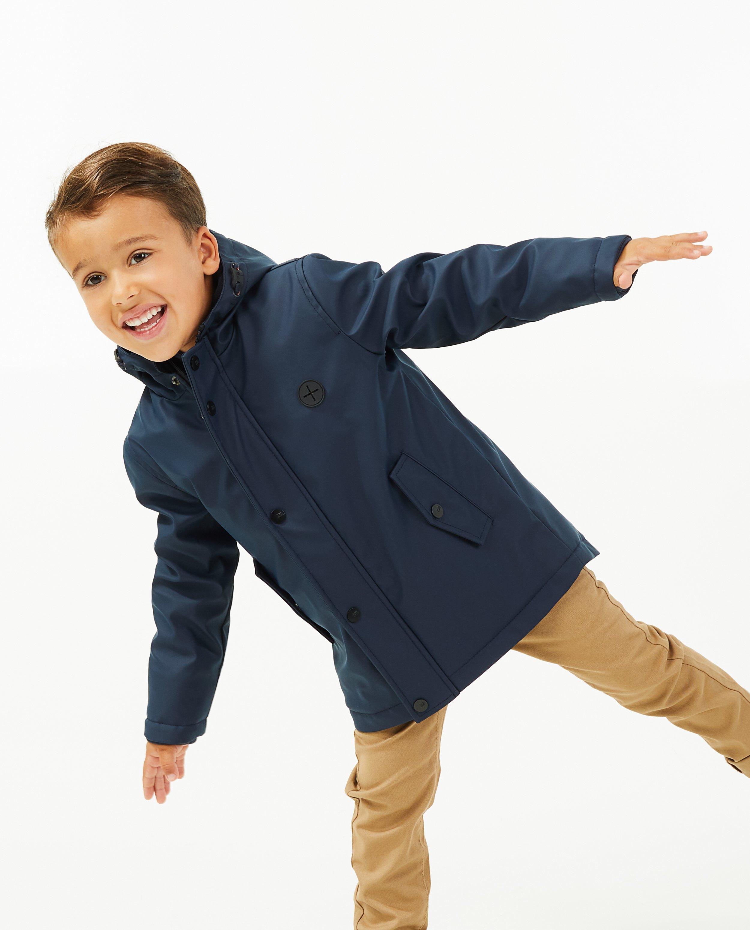 Trenchcoats - Donkerblauwe rubberjas, 2-7 jaar