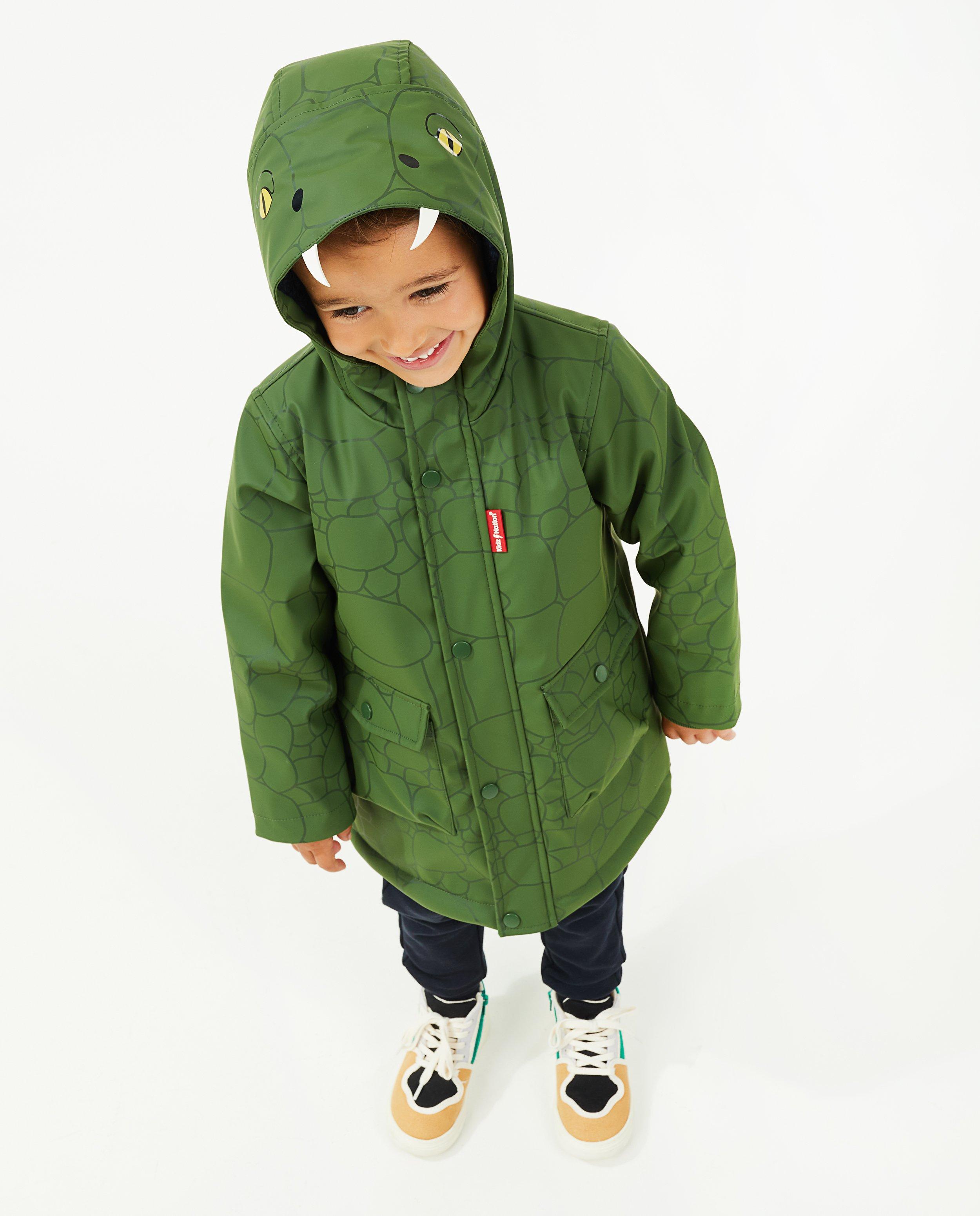 Oranje jas met dinoprint - null - Kidz Nation