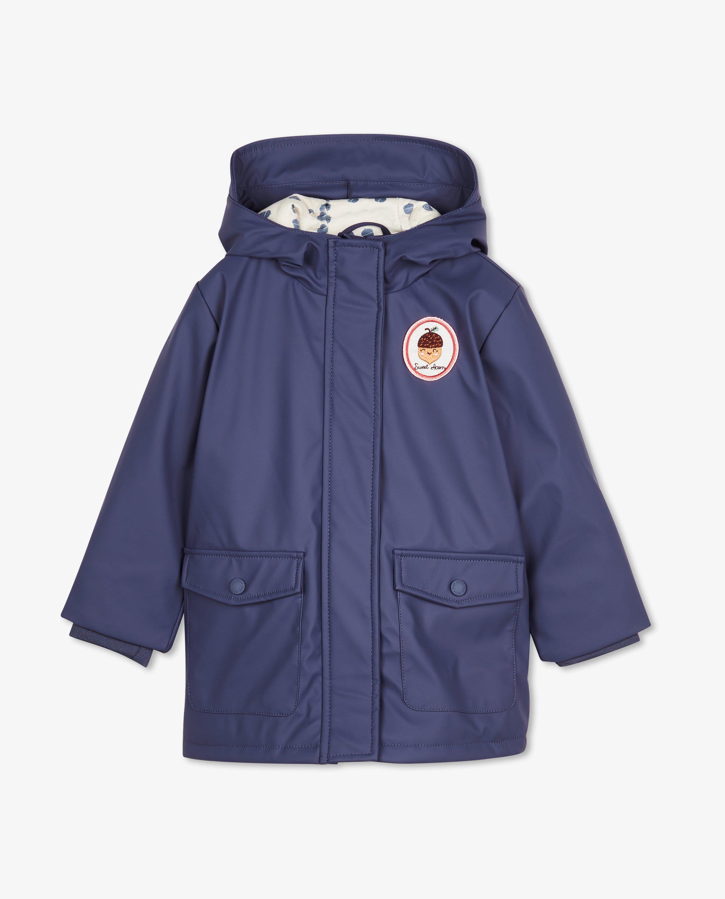Poncho's en teddy's - Rubberen regenjas in blauw