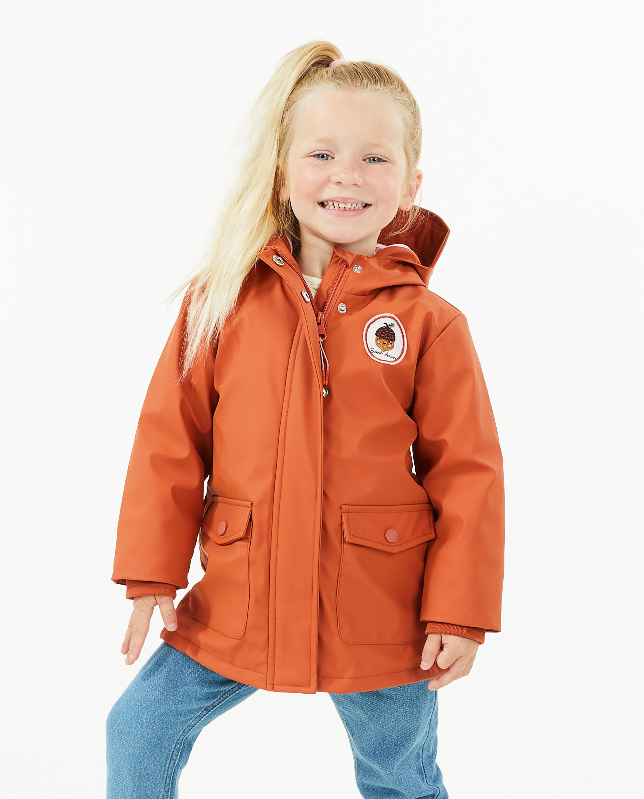 Poncho's en teddy's - Rubberen regenjas in blauw