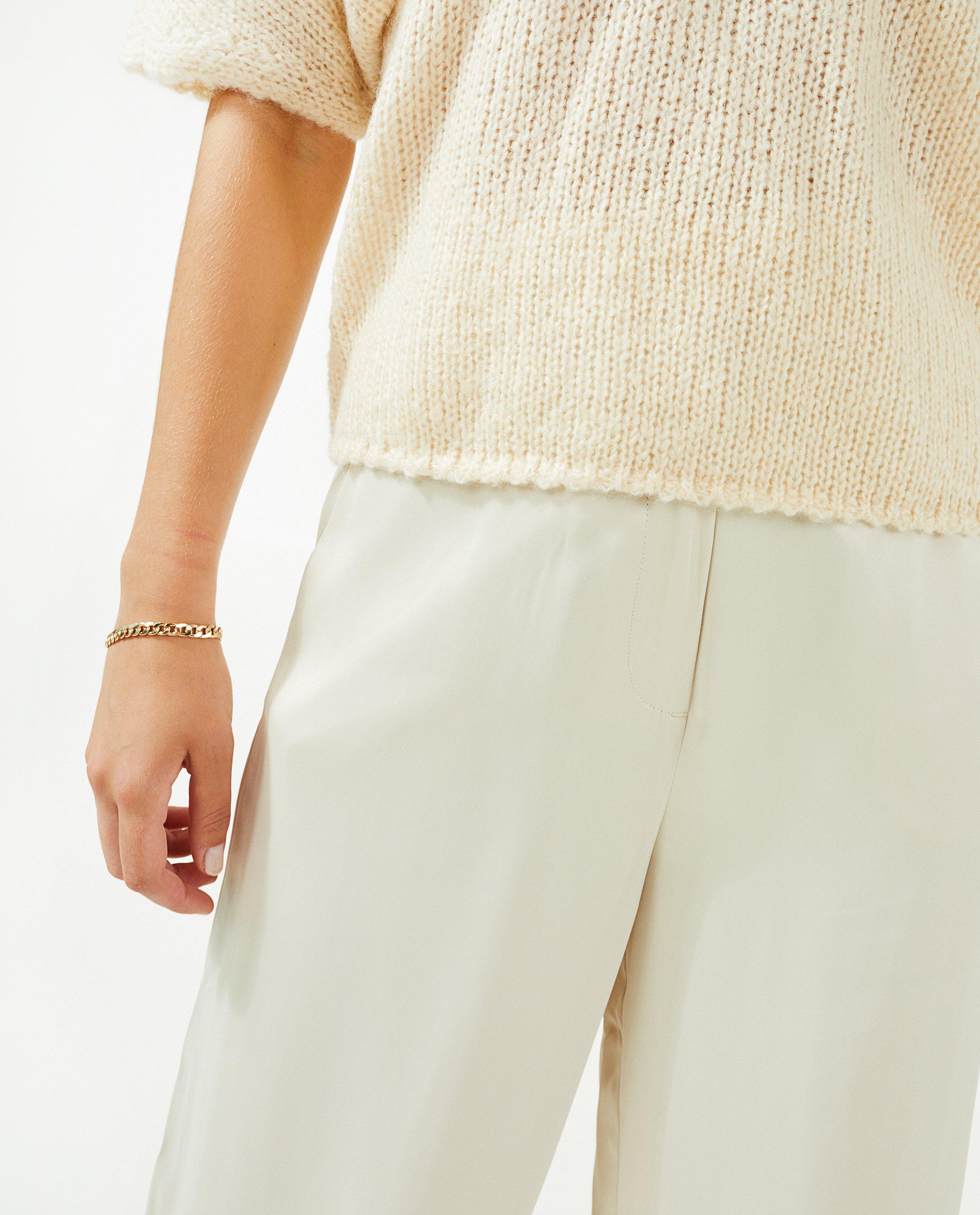 Pantalons - Pantalon beige clair à jambes larges