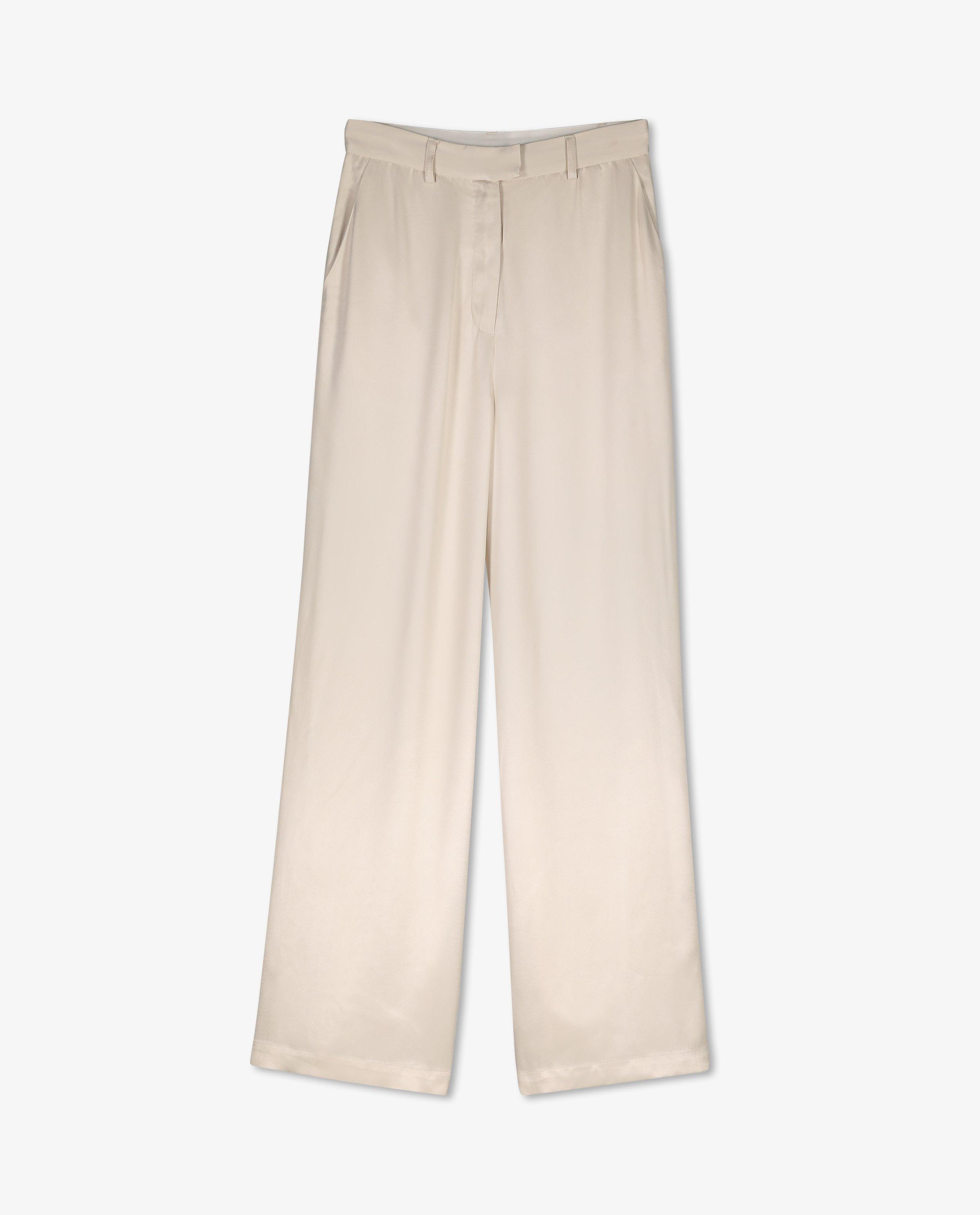 Pantalons - Pantalon beige clair à jambes larges