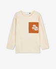 T-shirts - Oranjebruine longsleeve met print