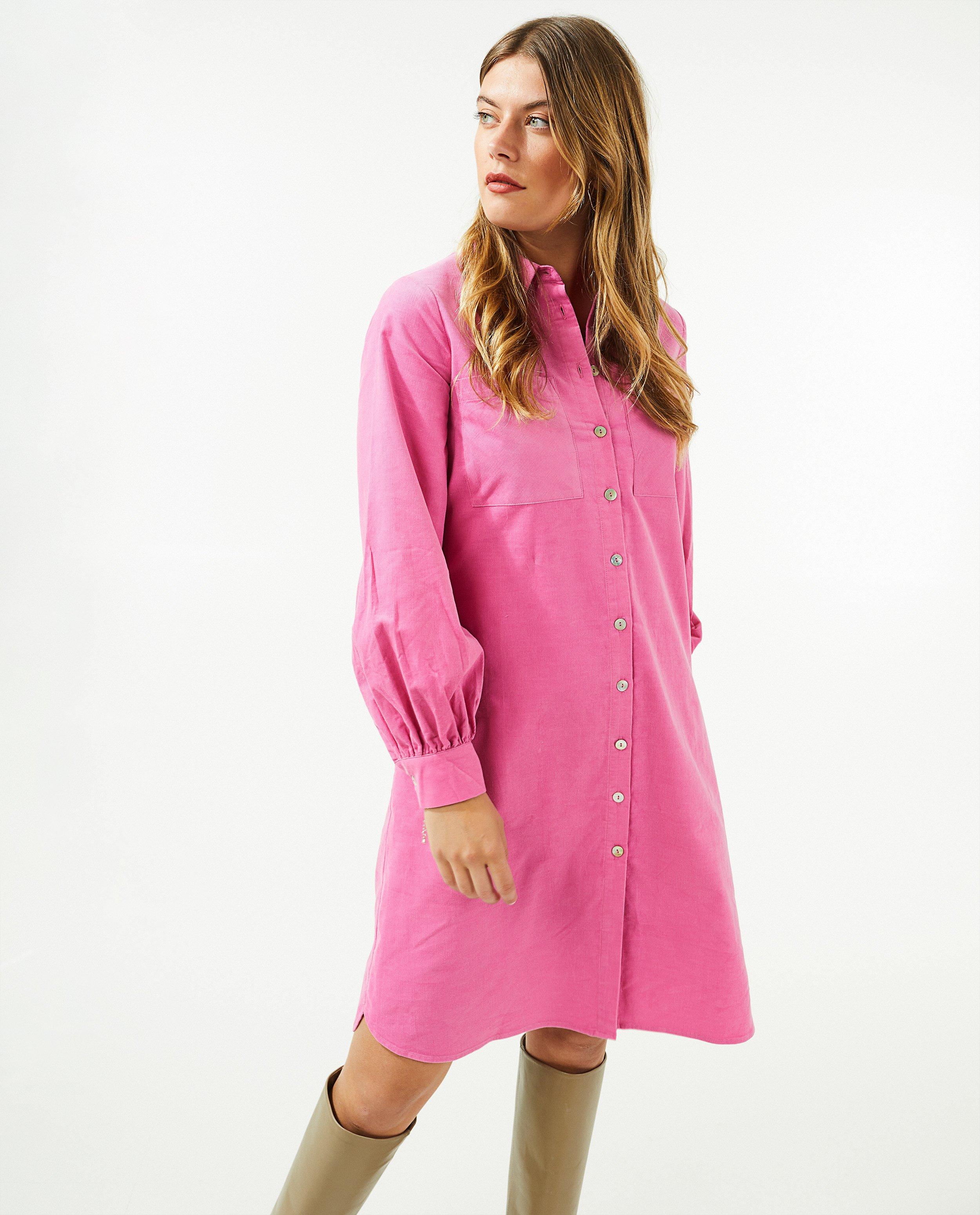 Robes - Robe chemisier rose