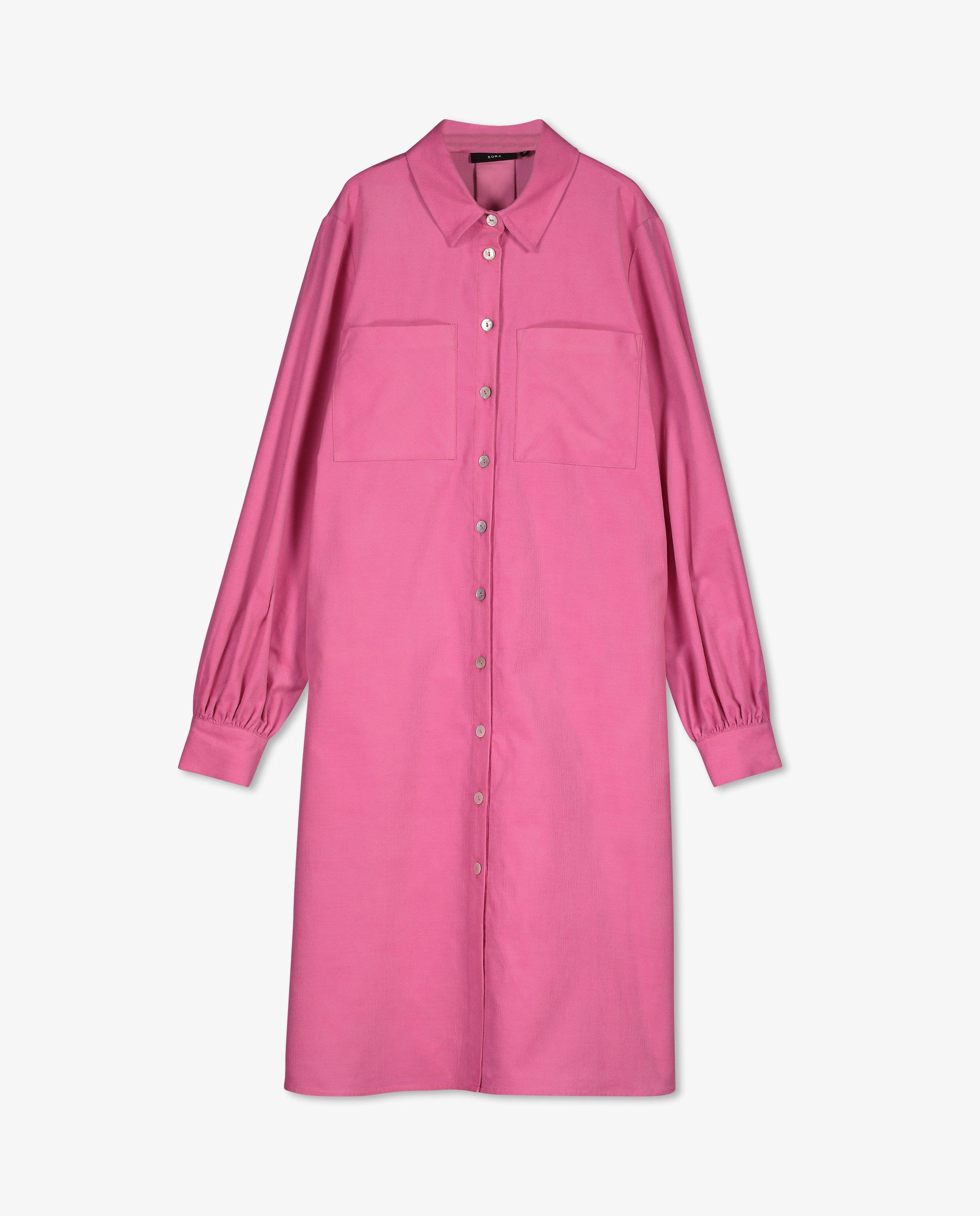 Robes - Robe chemisier rose