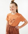T-shirts - Oranje T-shirt met kattenprint