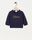 Bruine sweater met opschrift (FR) - null - Cuddles and Smiles