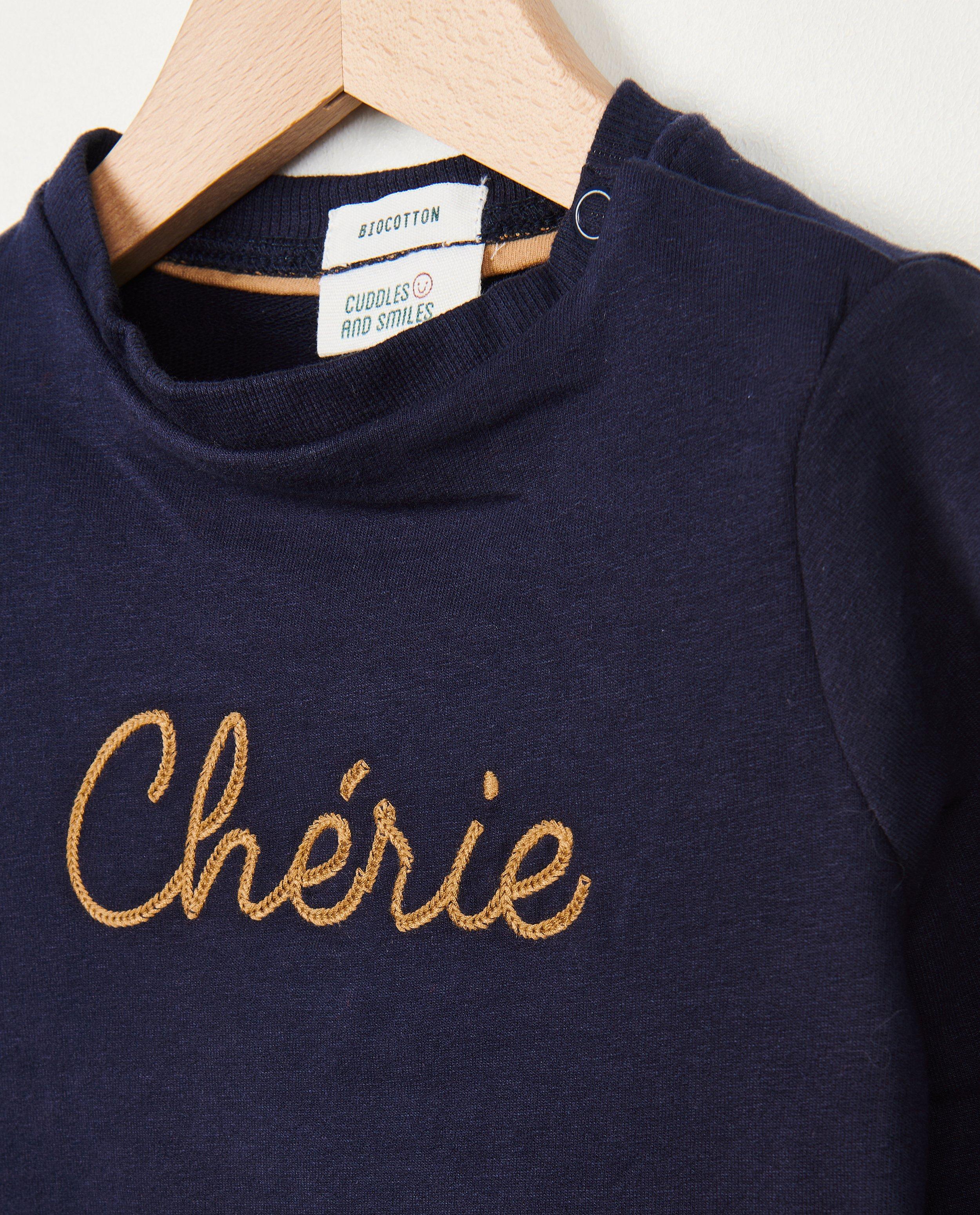 Sweats - Sweat brun avec une inscription (FR)