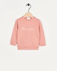 Roze sweater met opschrift (FR) - null - Cuddles and Smiles