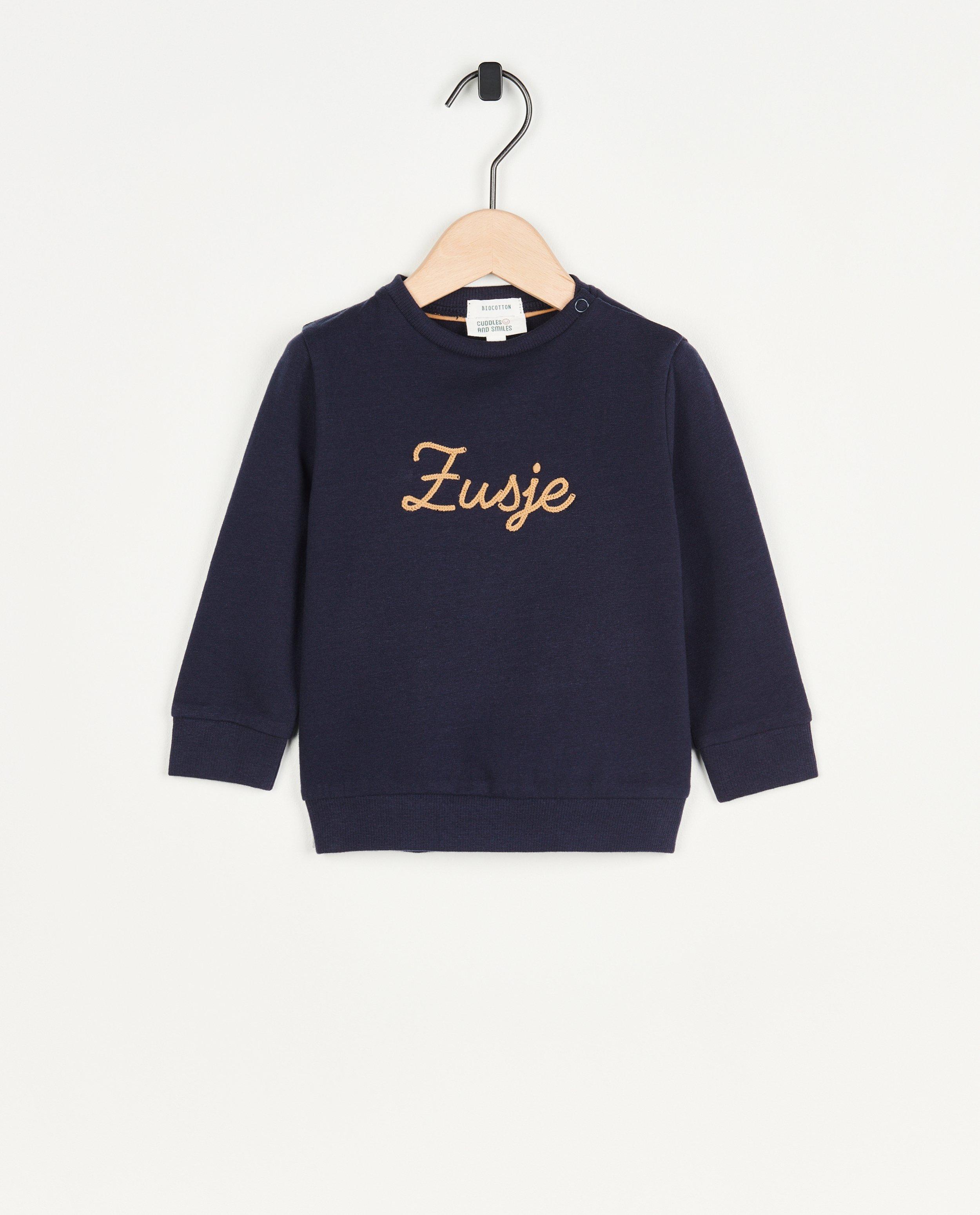 Roze sweater met opschrift (NL) - null - Cuddles and Smiles