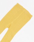 Chaussettes - Collant jaune côtelé