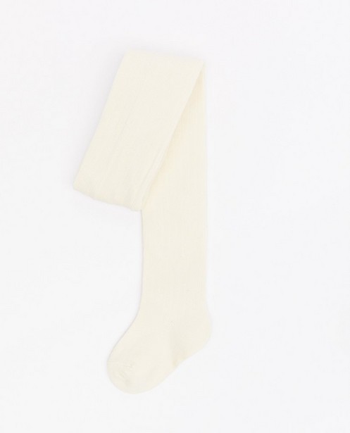 Offwhite kousenbroek met rib - null - Milla Star
