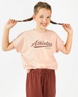 T-shirts - Roze T-shirt met opschrift