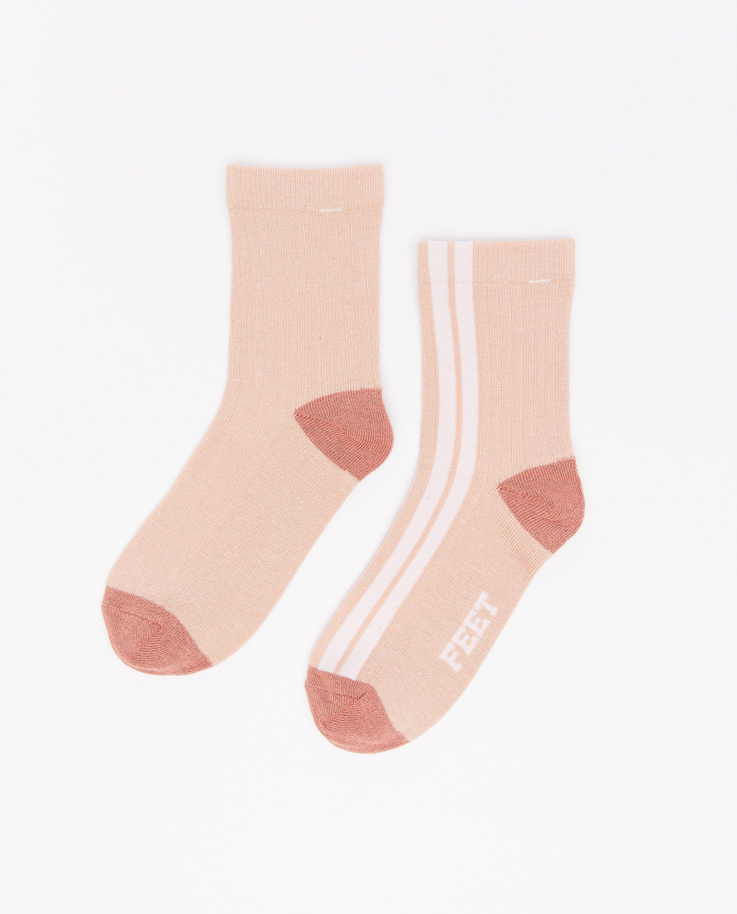 Roze kousen met rib - null - JBC