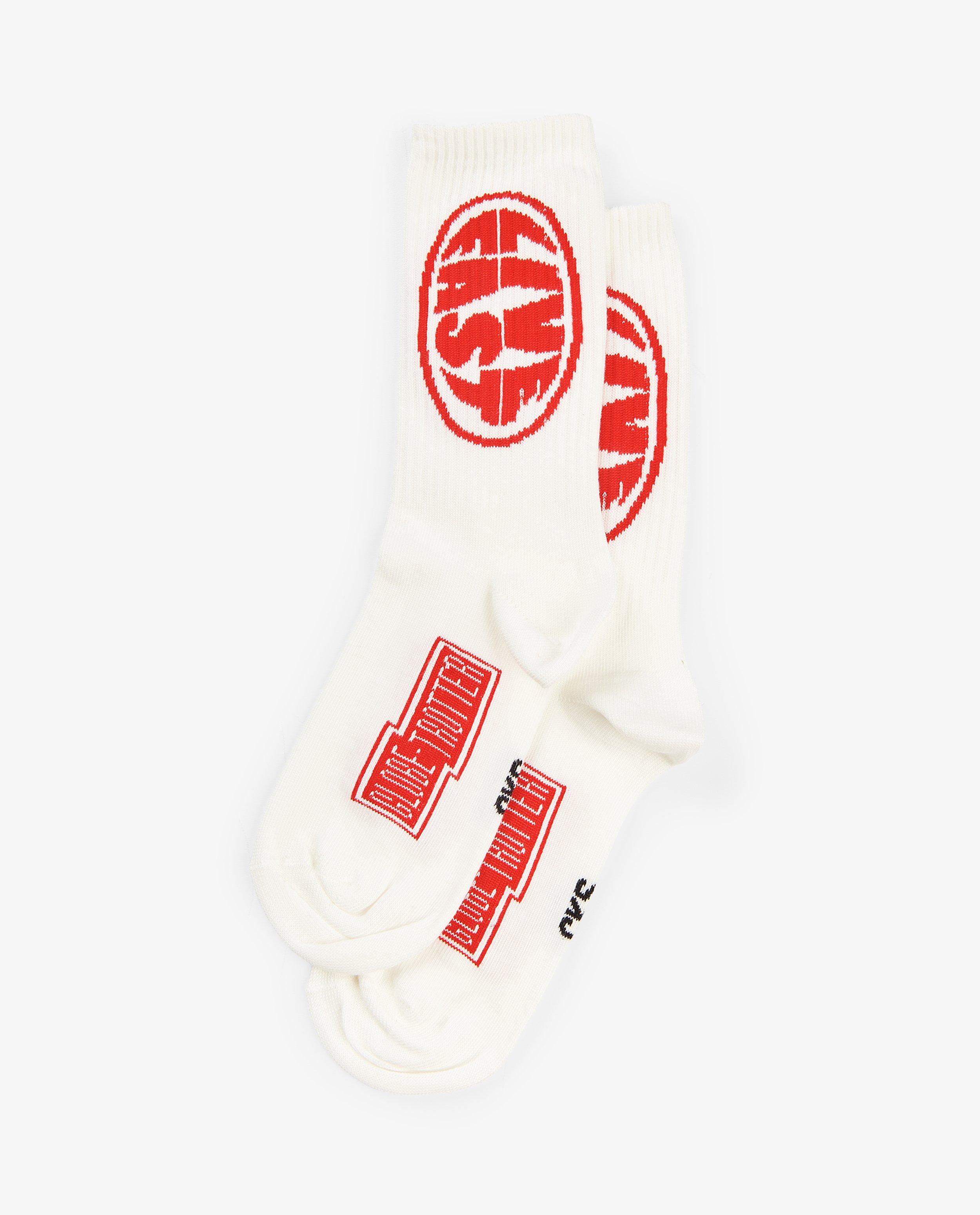 Witte kousen met opschrift - null - CKS
