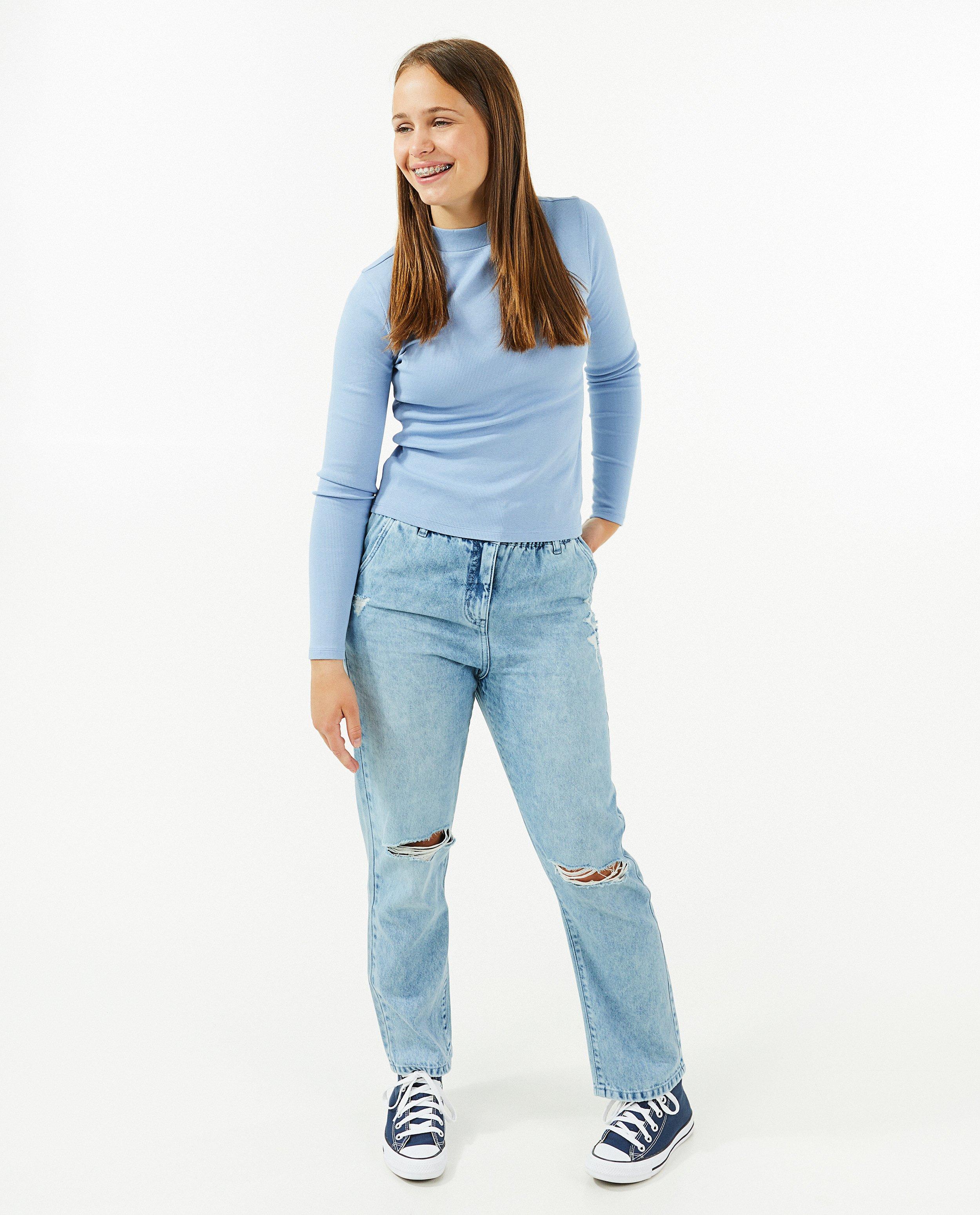 Witte longsleeve met rib - null - Groggy