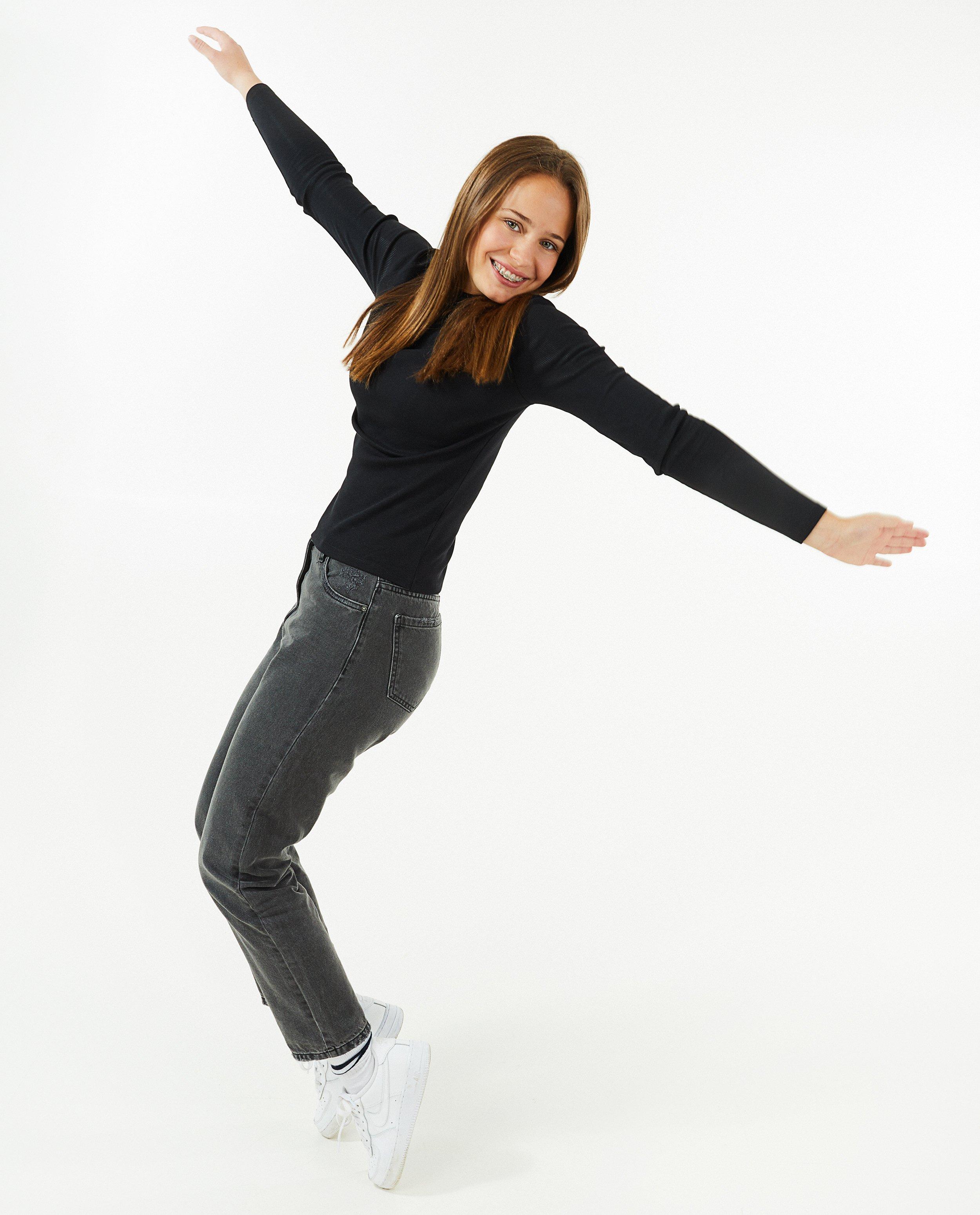 Witte longsleeve met rib - null - Groggy