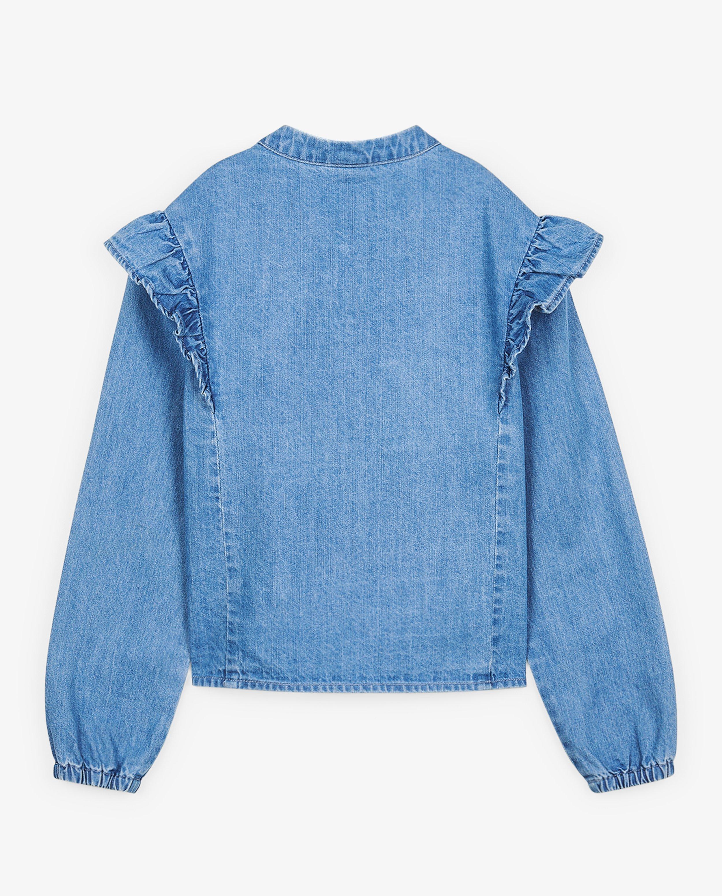 Blauw hemd met volants - Product Detail - blauw - afbeelding nummer 3