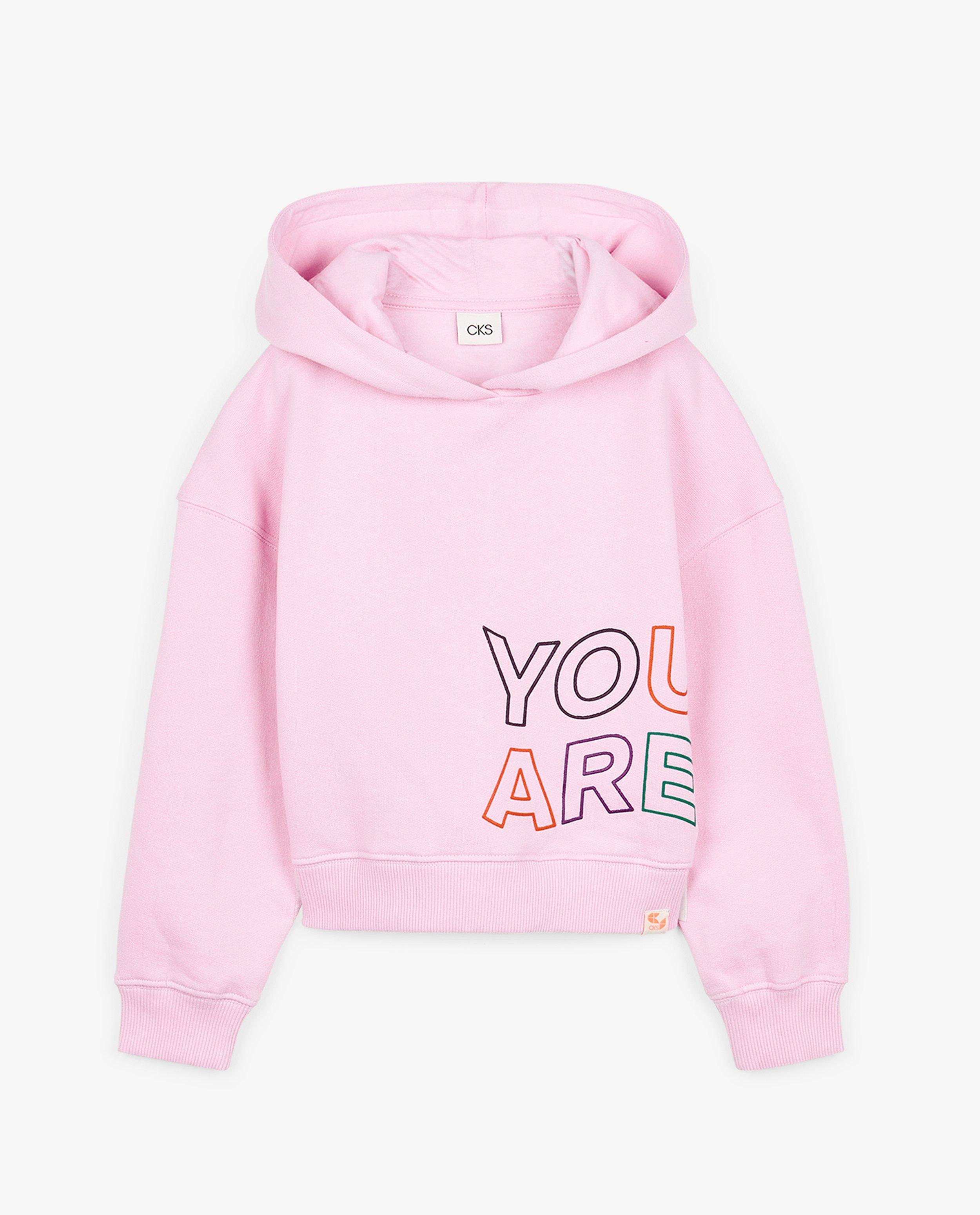 Roze hoodie met opschrift - null - CKS
