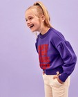 Paarse sweater met opschrift - null - CKS Kids
