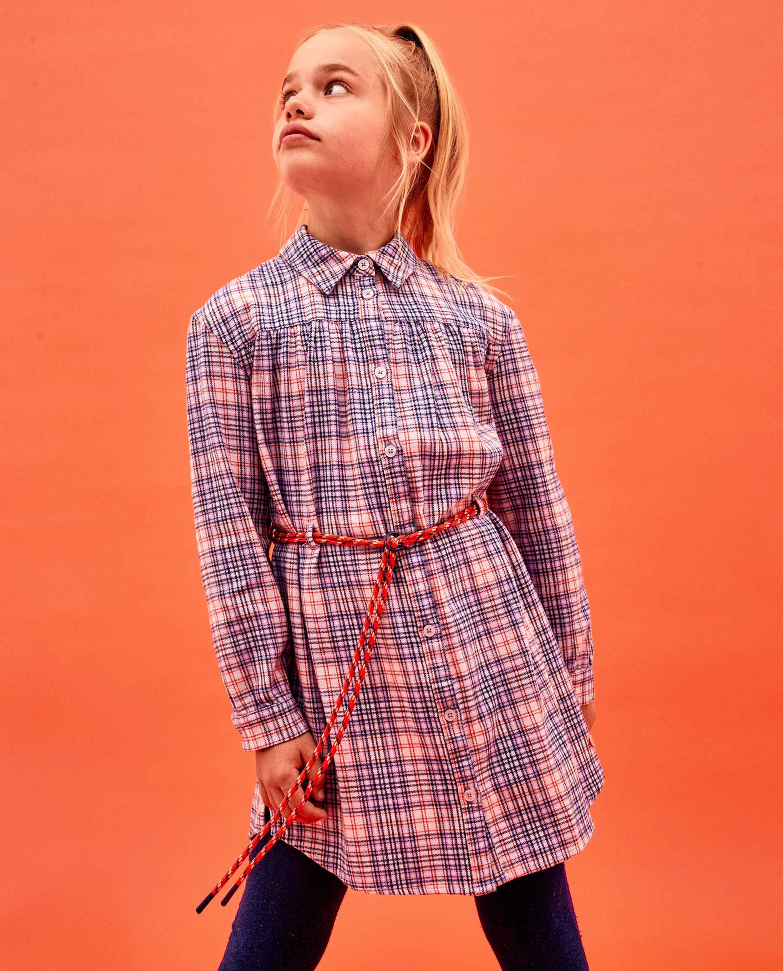 Roze jurk met ruitpatroon - null - CKS