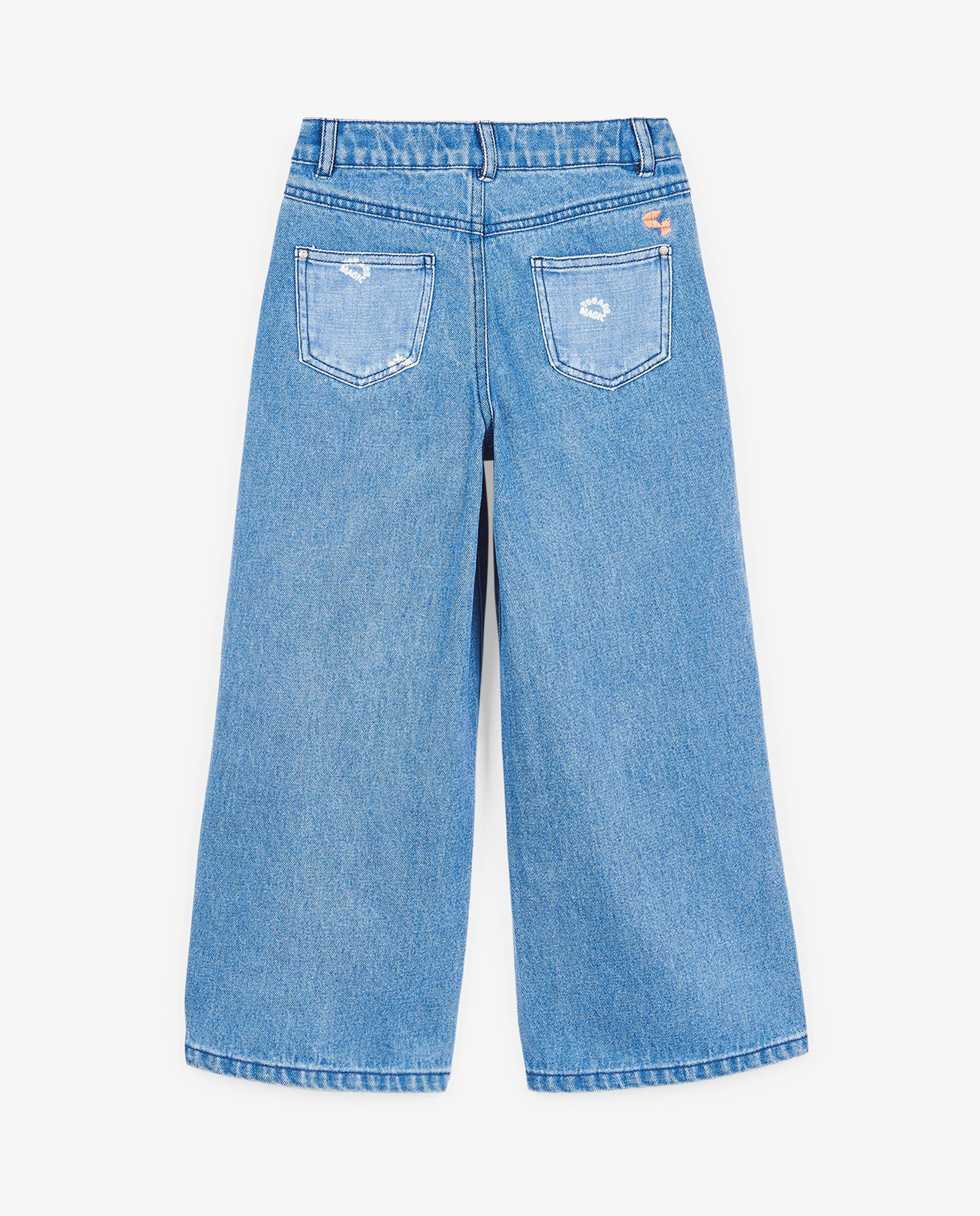 Jeans - Jeans bleu à jambes larges