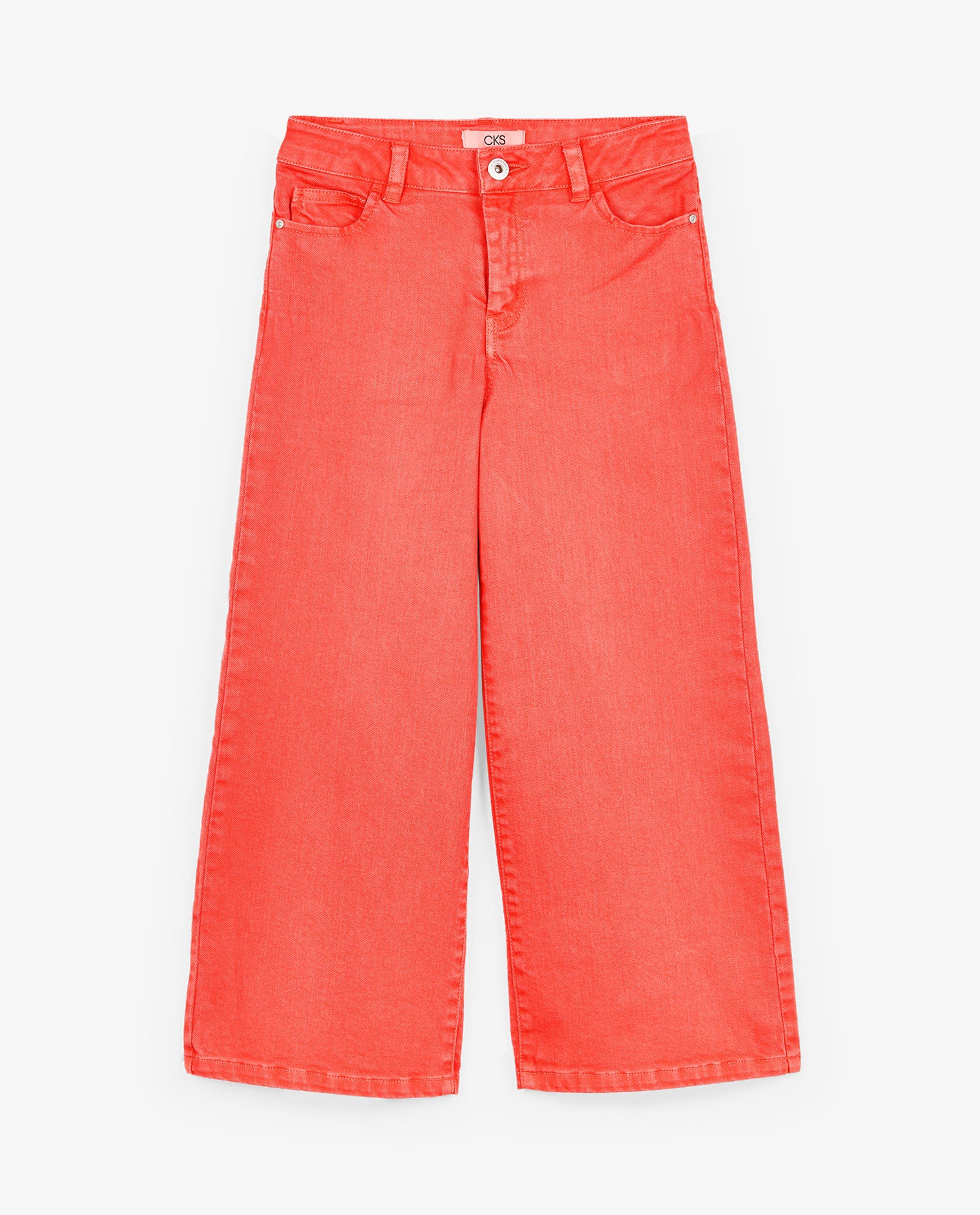 Jeans - Rode jeans met wide leg fit