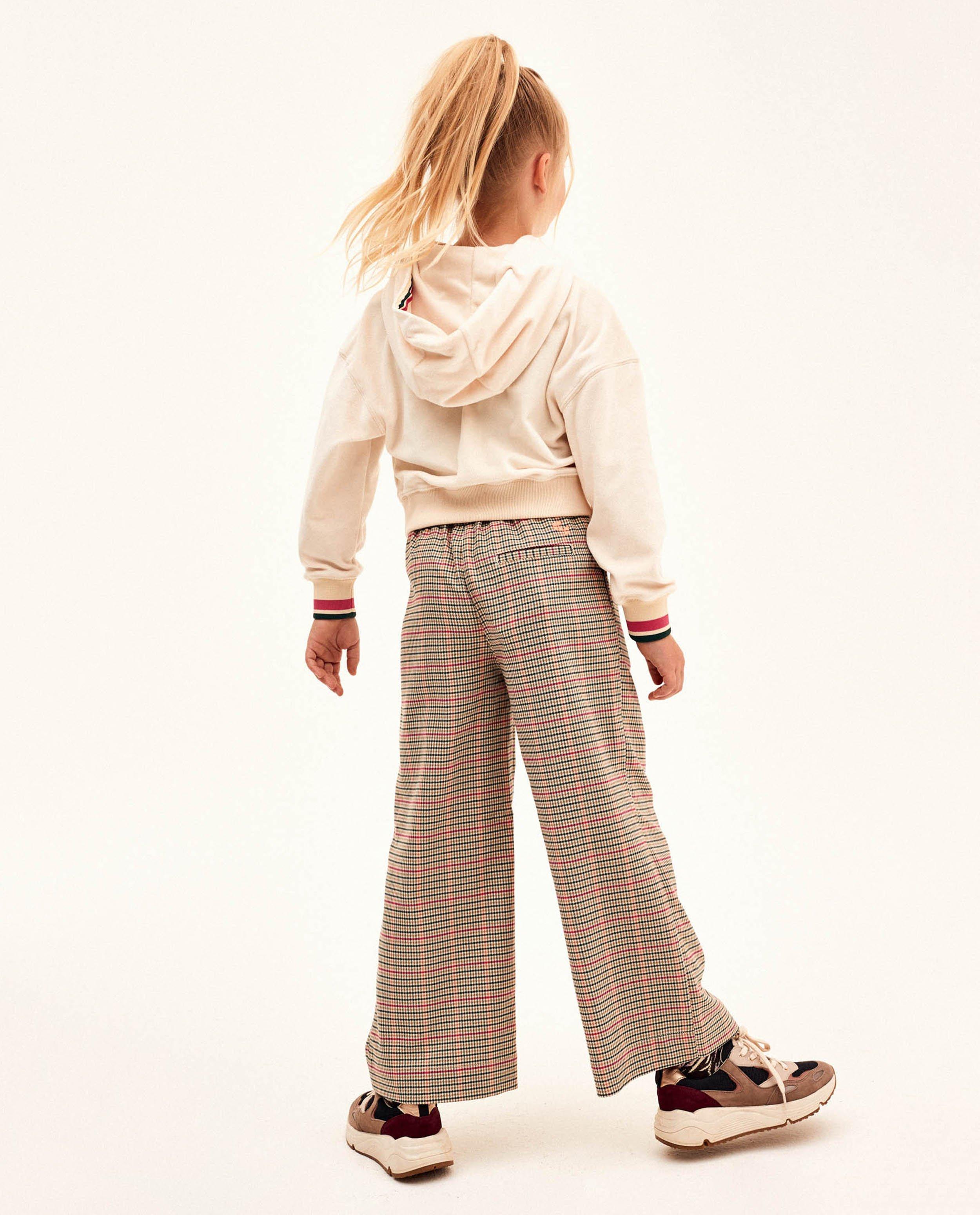 Wide leg broek met ruitpatroon - Product Detail - lichtbeige - afbeelding nummer 2